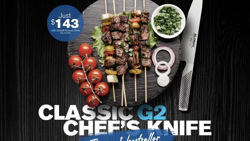 Grilled & Skewers Global Knives Singapore Classic G2 Chef’s Knife
