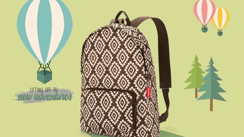 Roller Caust Reisenthel Singapore Mini Maxi Rucksack Diamonds Mocha