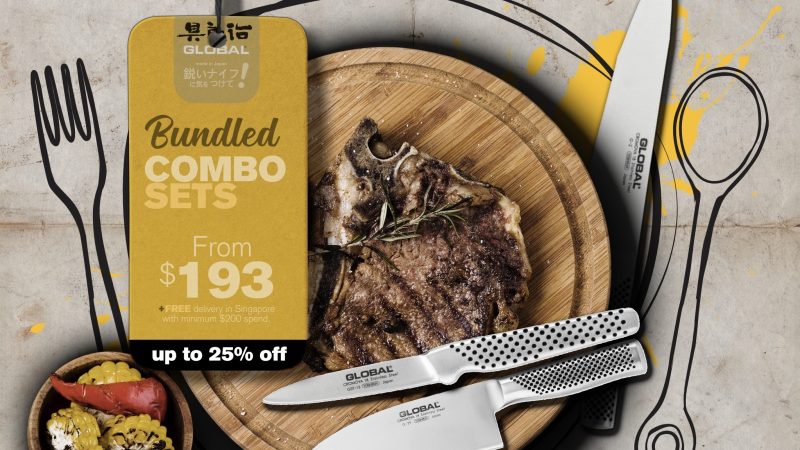 Culinary Pride Global Knives Singapore Bundled Combo Sets