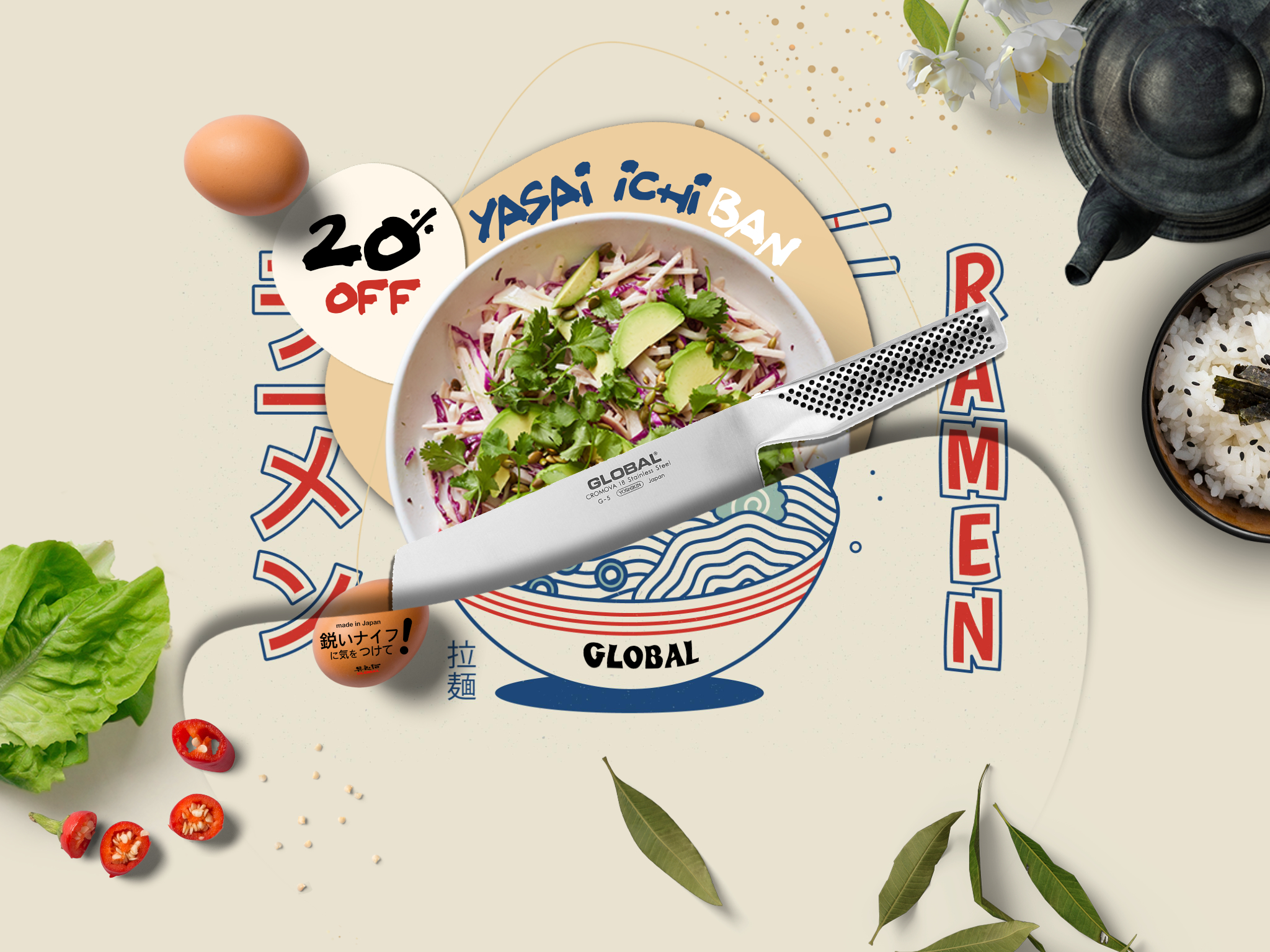 Global Ramen Global Knives Singapore Yasai Ichiban