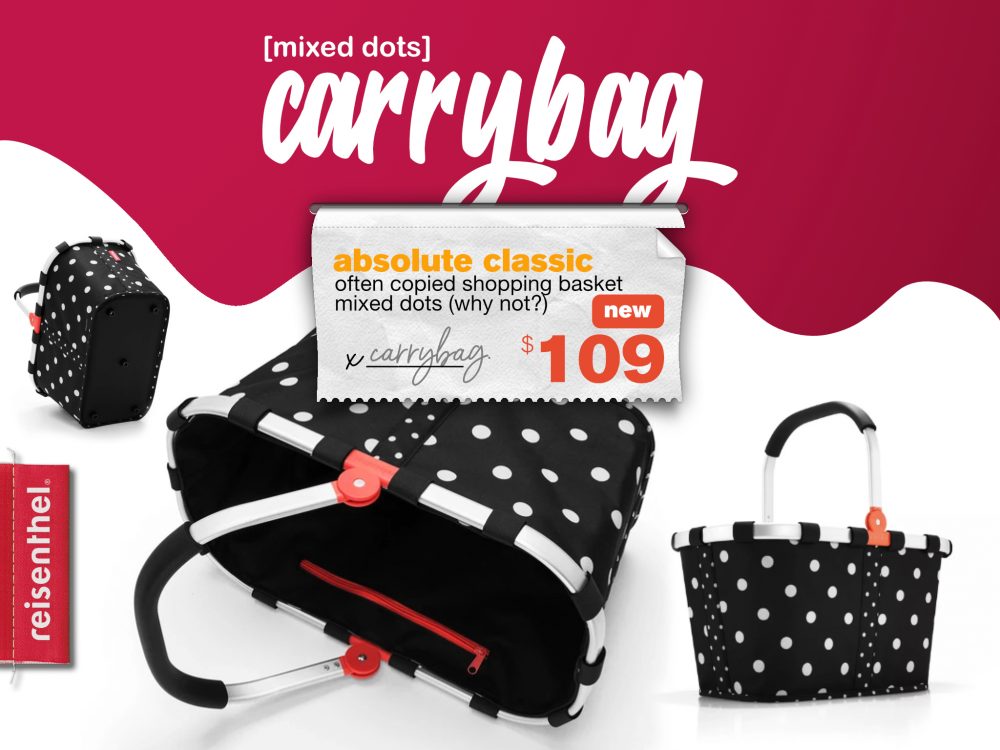 Berries & Cream Reisenthel Singapore Carrybag Mixed Dots