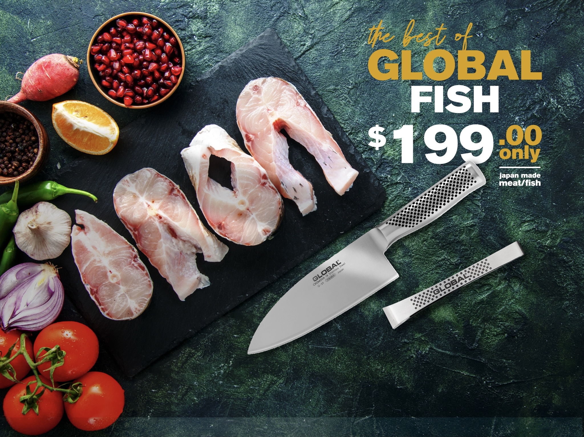 Cutting Crew Global Knives Singapore Global Fish