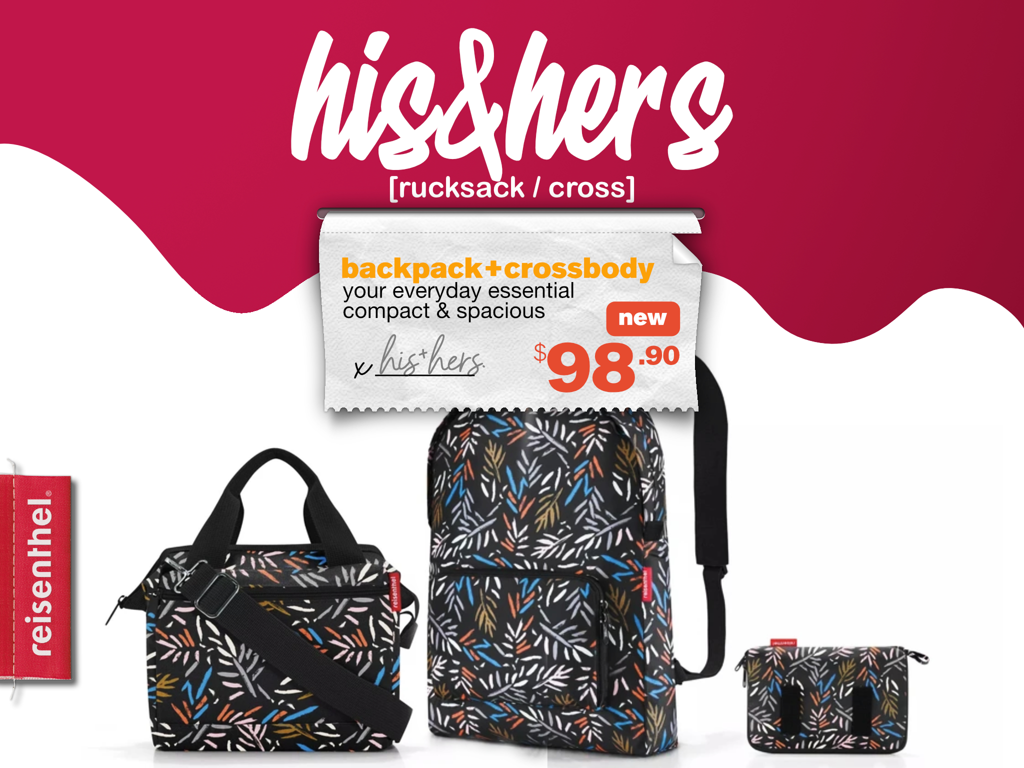 Berries & Cream Reisenthel Singapore Allrounder Cross Mini Maxi Rucksack Autumn 1