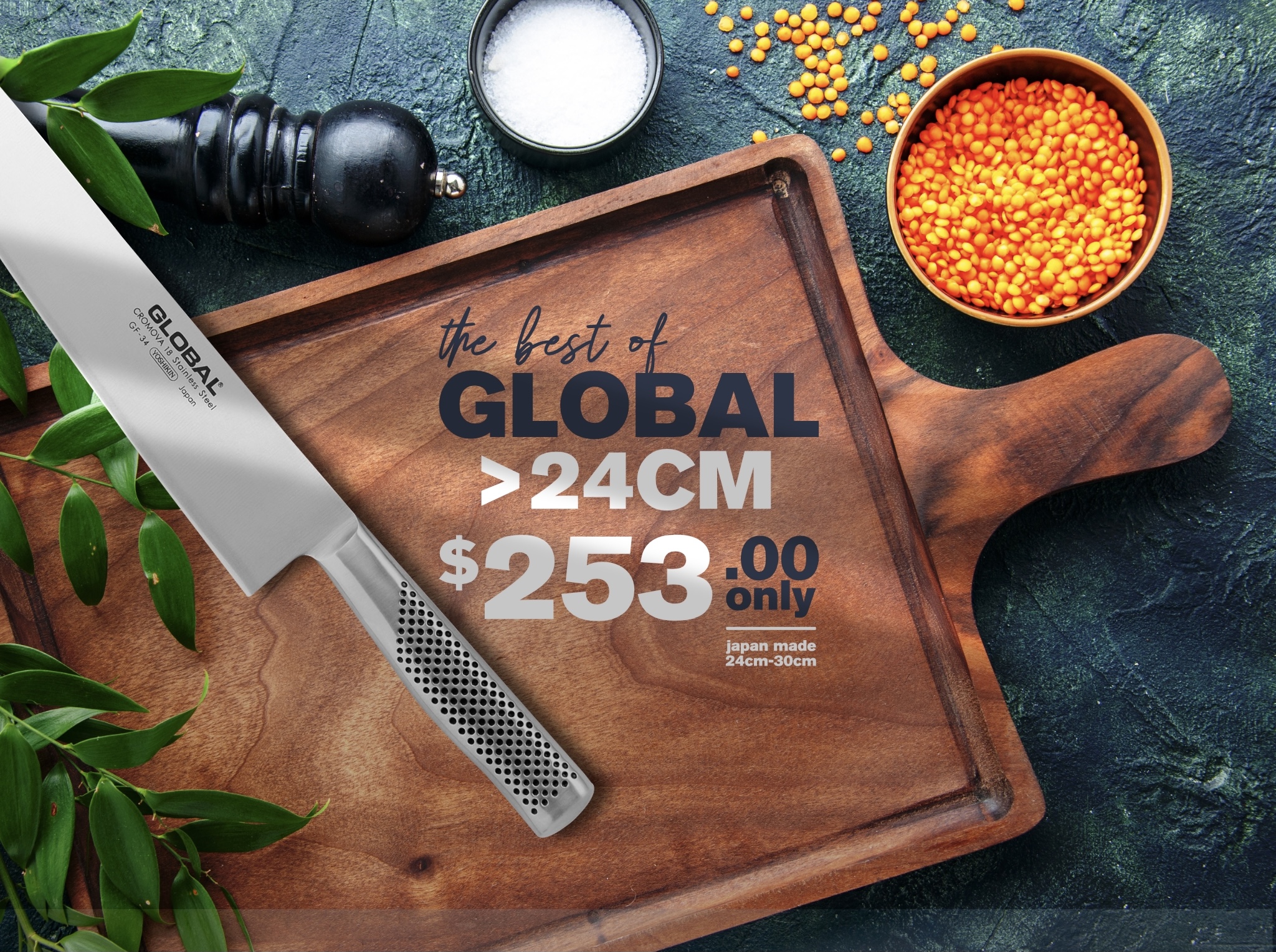 Cutting Crew Global Knives Singapore Global 24CM