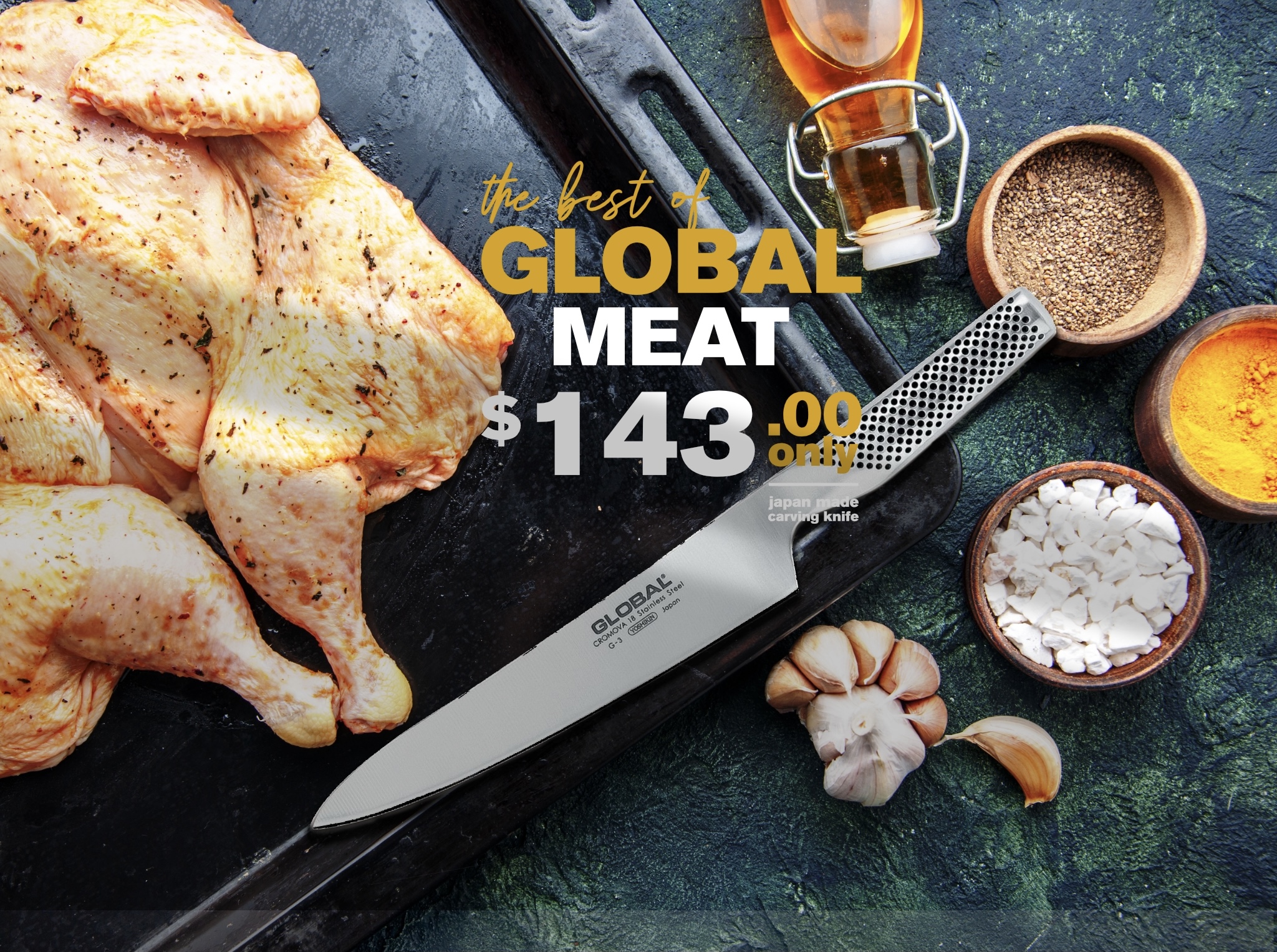 Cutting Crew Global Knives Singapore Global Meat