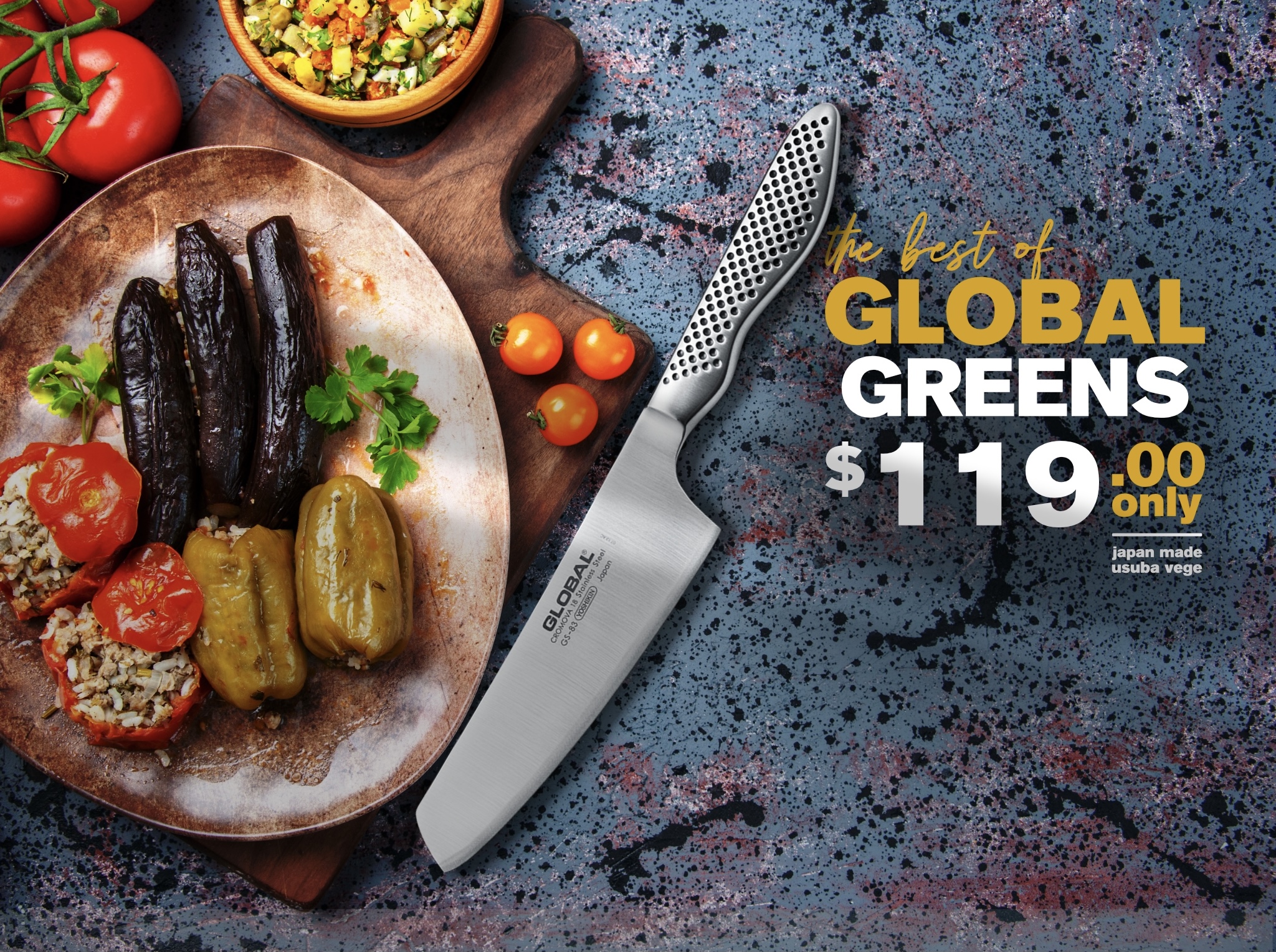 Cutting Crew Global Knives Singapore Global Greens