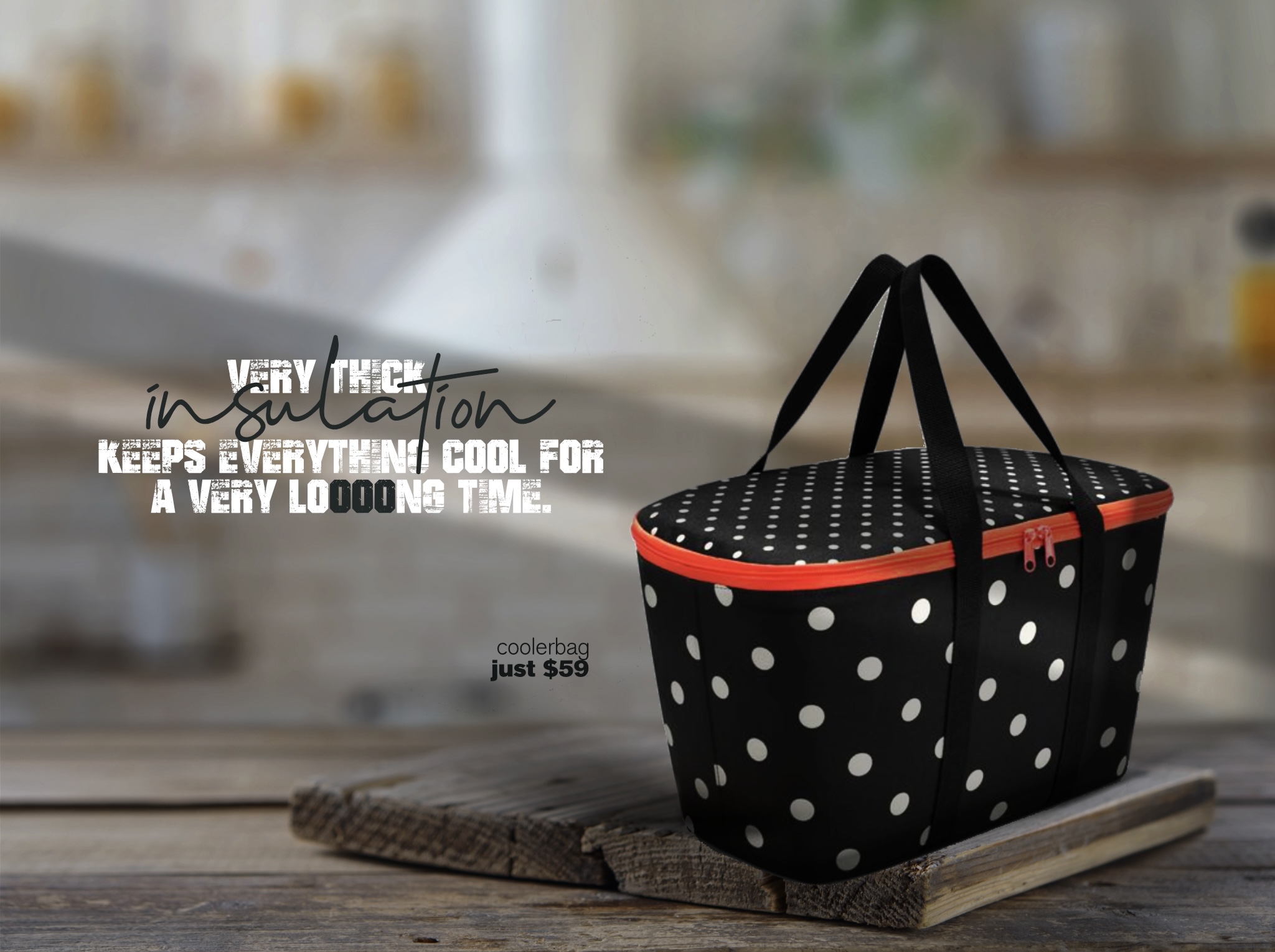 Olive Drab Reisenthel Singapore Coolerbag Mixed Dots