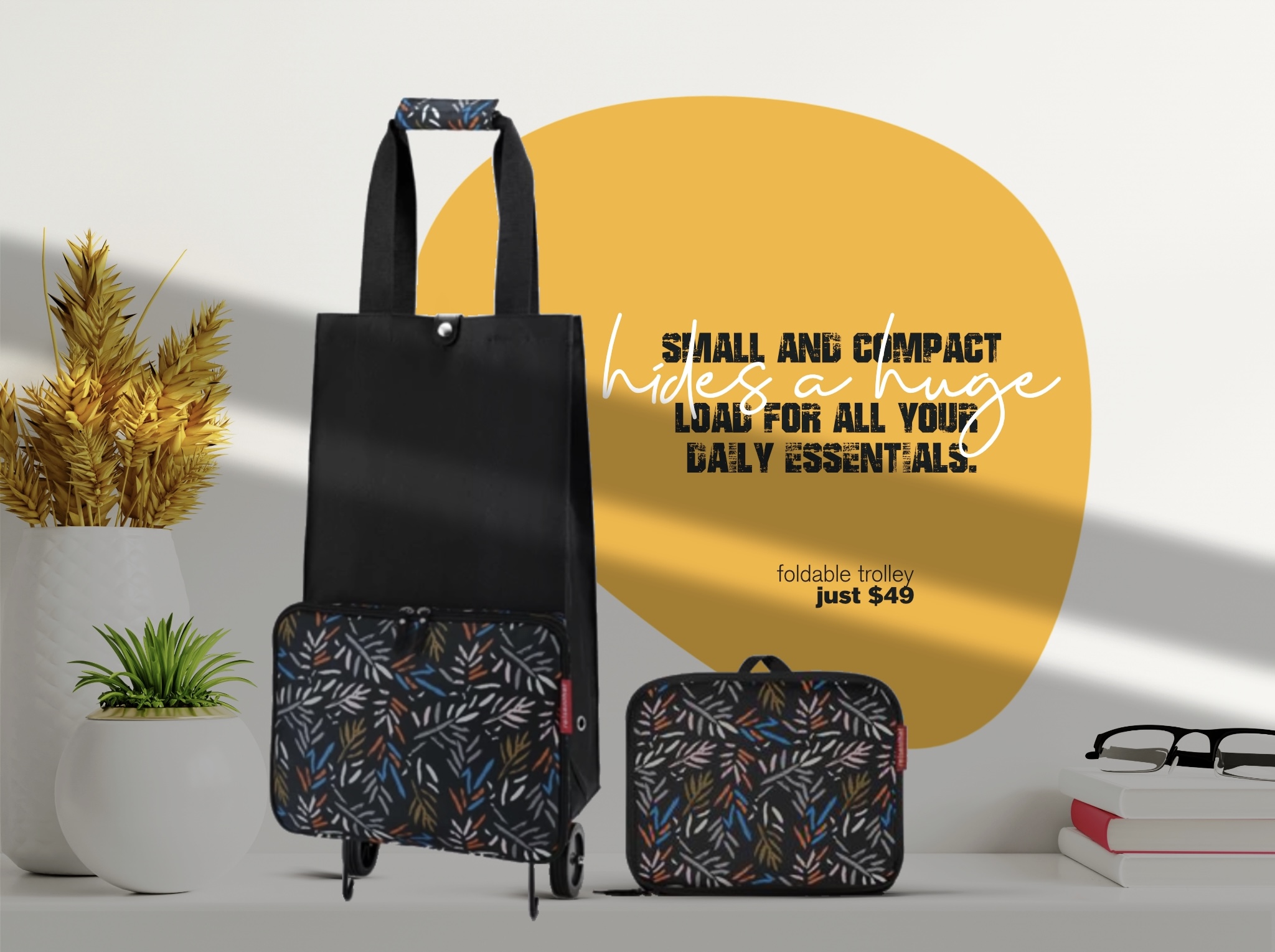 Olive Drab Reisenthel Singapore Foldable Trolley Autumn 1