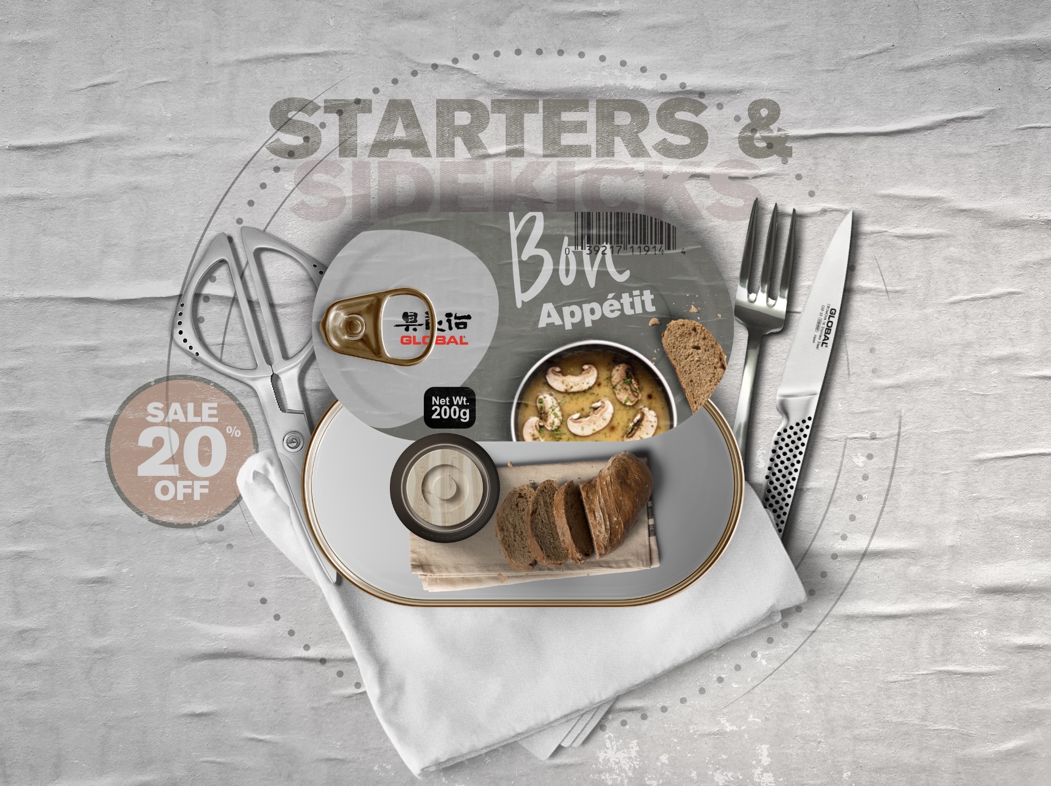 Canned Fodder Global Knives Singapore Bon Appetit Starters Sidekicks Accessories