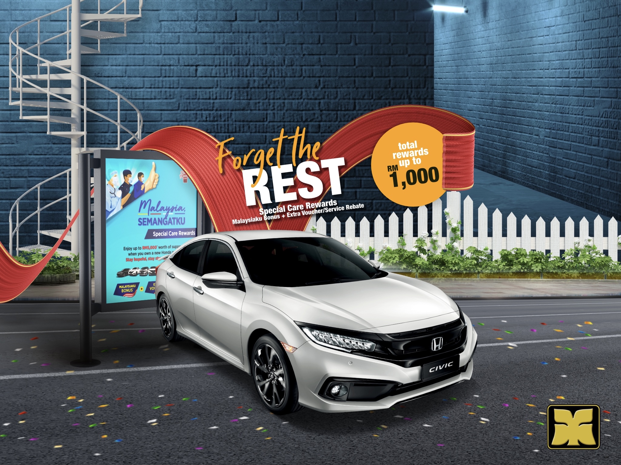 Red Amber Yong Ming Motor Honda Malaysia July 2021 Promotion Civic
