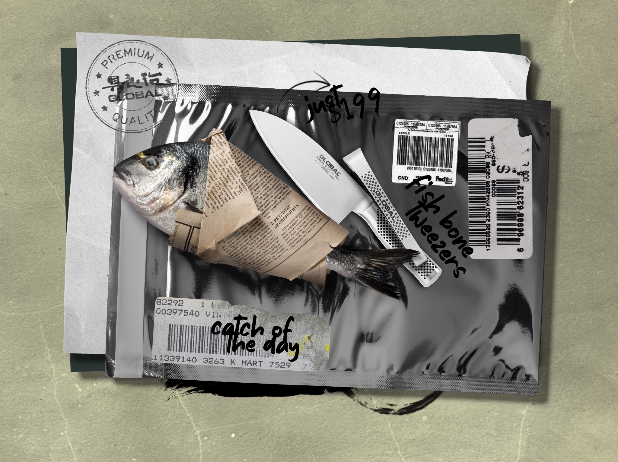 Freshly Packed Global Knives Singapore Catch of the Day G-29