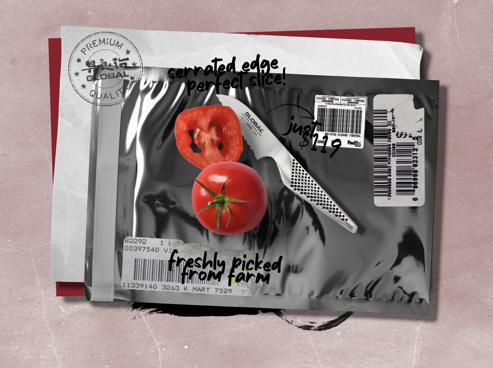 Freshly Packed Global Knives Singapore Freshly Picked from Farm GS-9