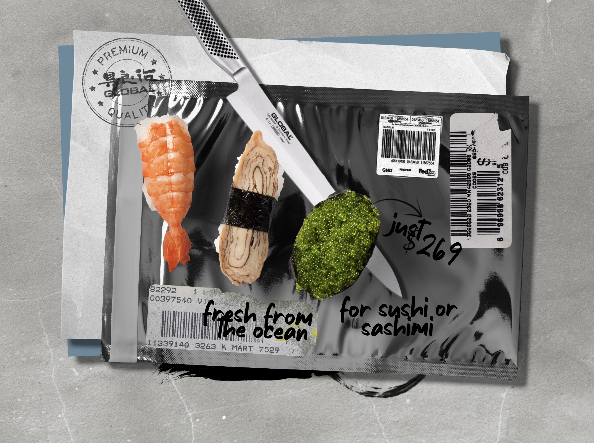 Freshly Packed Global Knives Singapore Fresh from the Ocean G-14