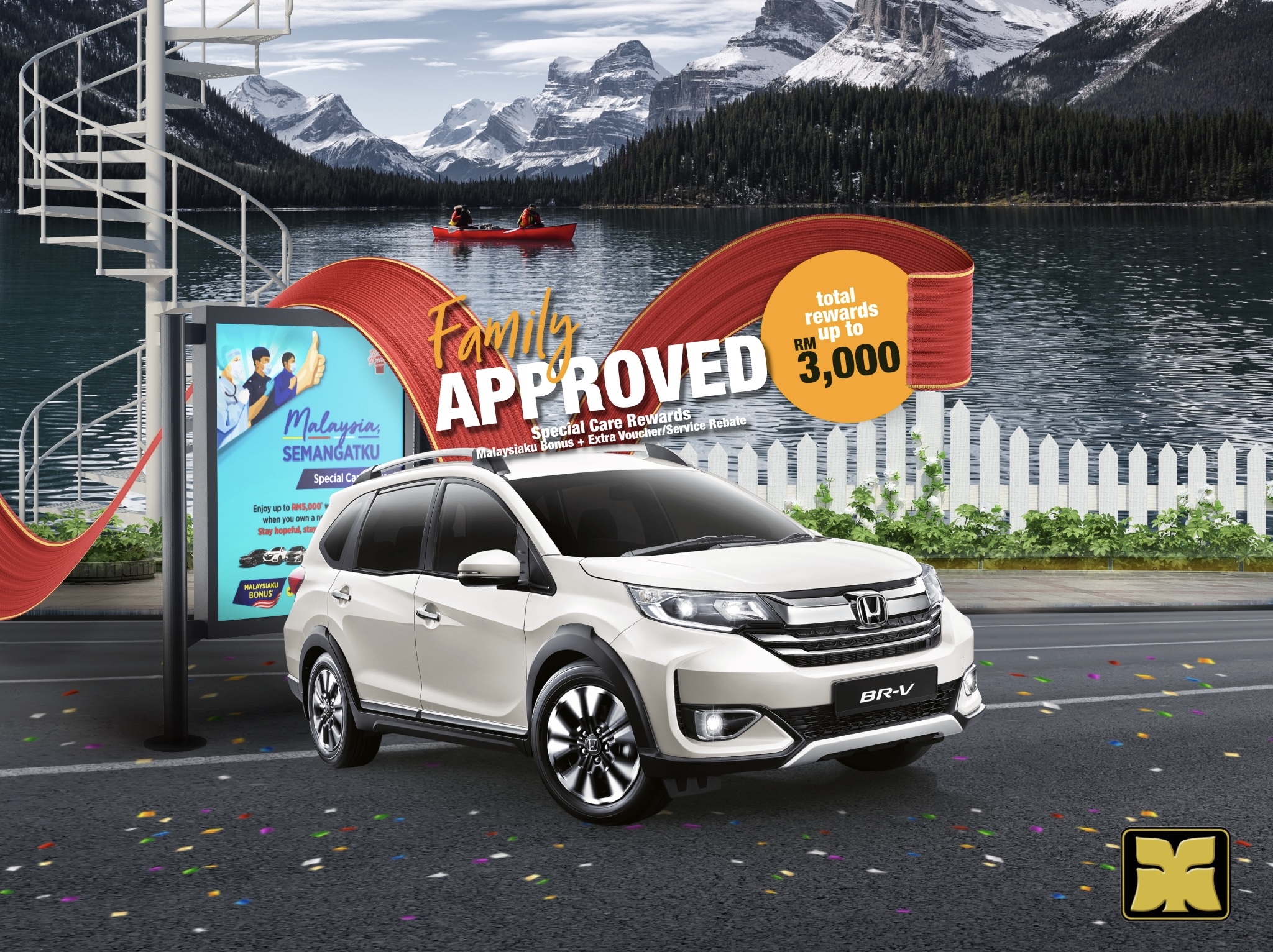 Red Amber Yong Ming Motor Honda Malaysia July 2021 Promotion BRV