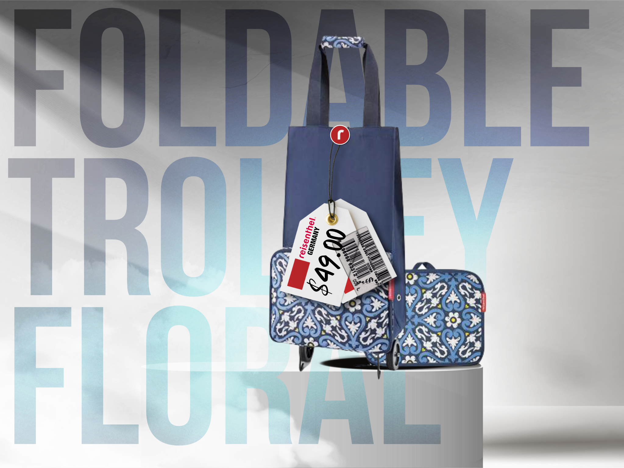 Refraction Reisenthel Singapore Foldable Trolley Floral 1