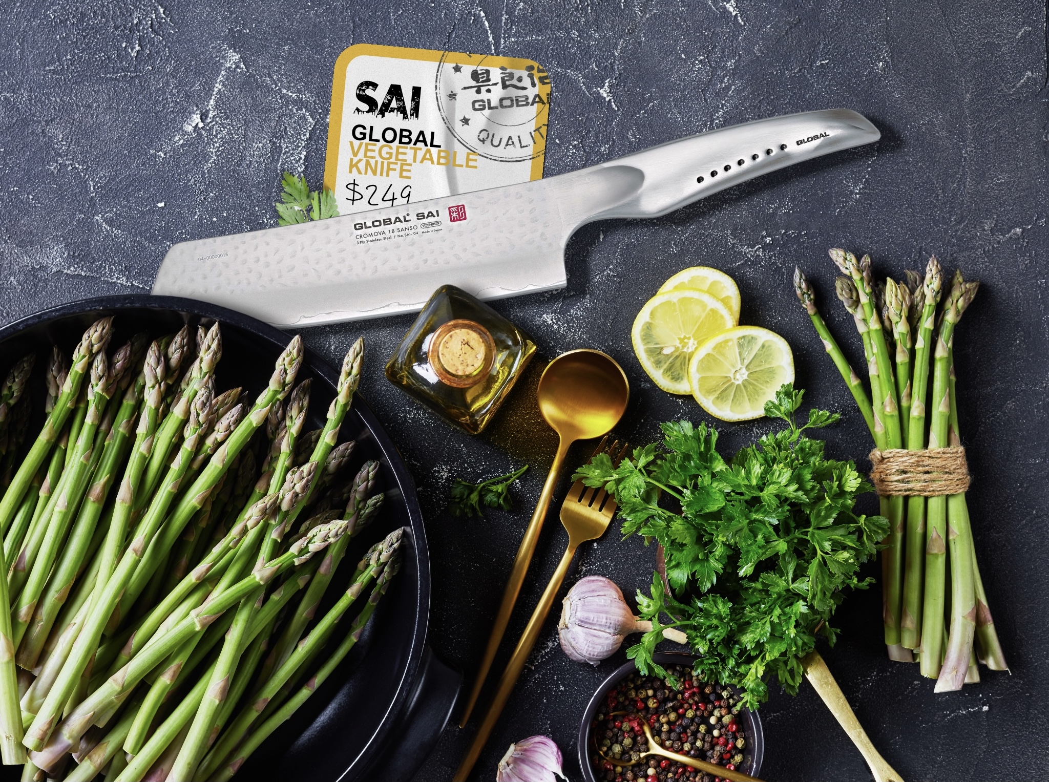 Rosemary Global Knives Singapore Sai Vegetable Knife