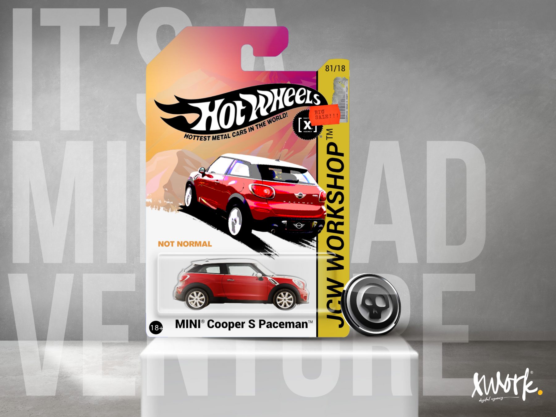 MINI Cooper S Paceman Hot Wheels Blister Pack