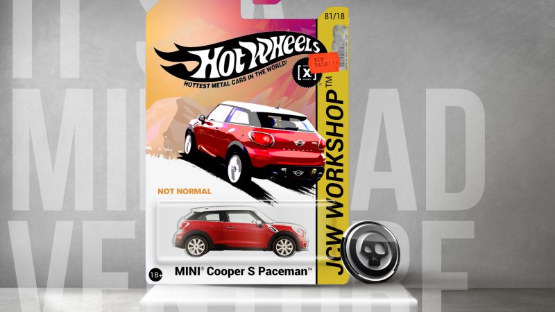 MINI Cooper S Paceman Hot Wheels Blister Pack