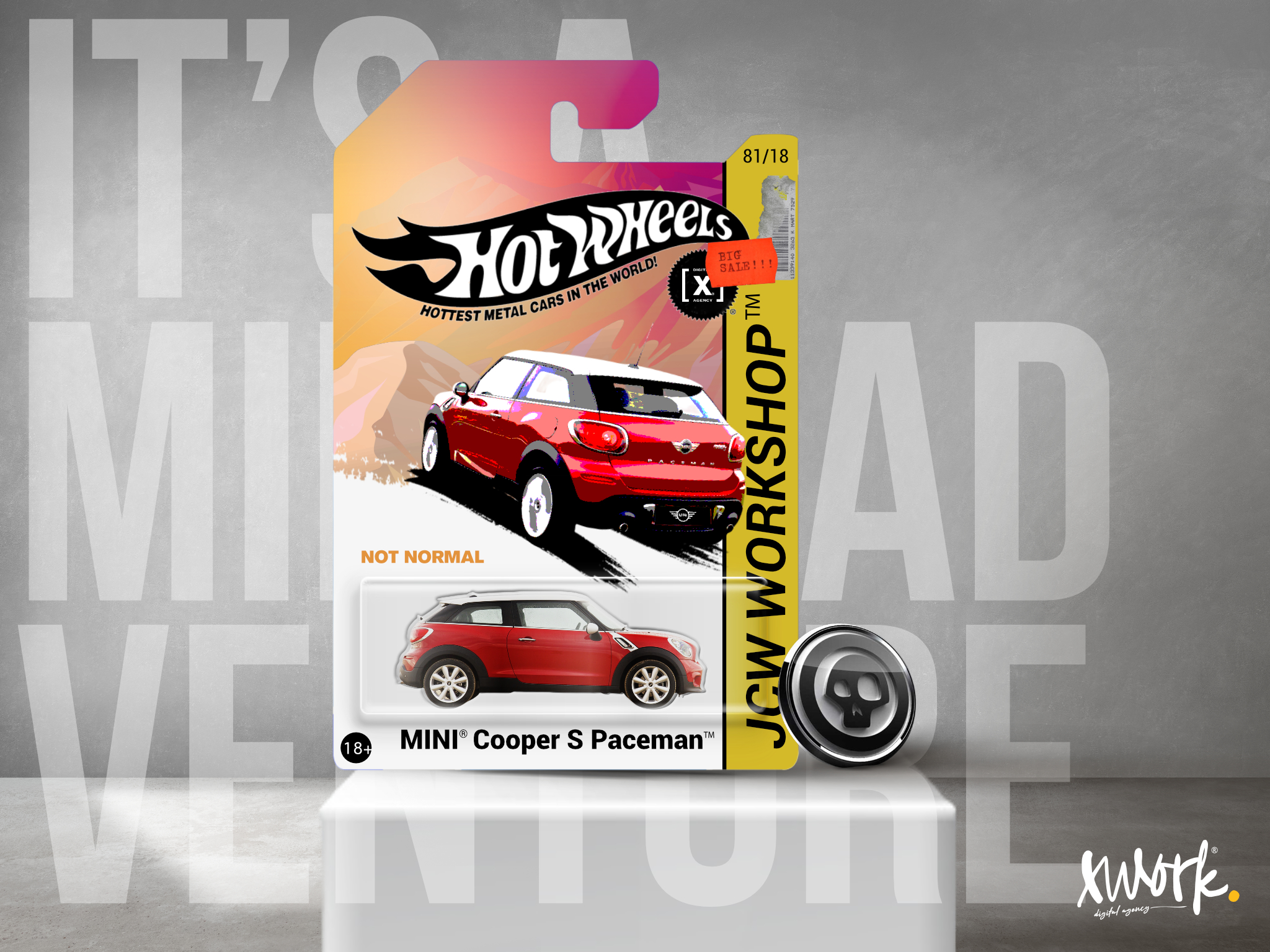 MINI Cooper S Paceman Hot Wheels Blister Pack