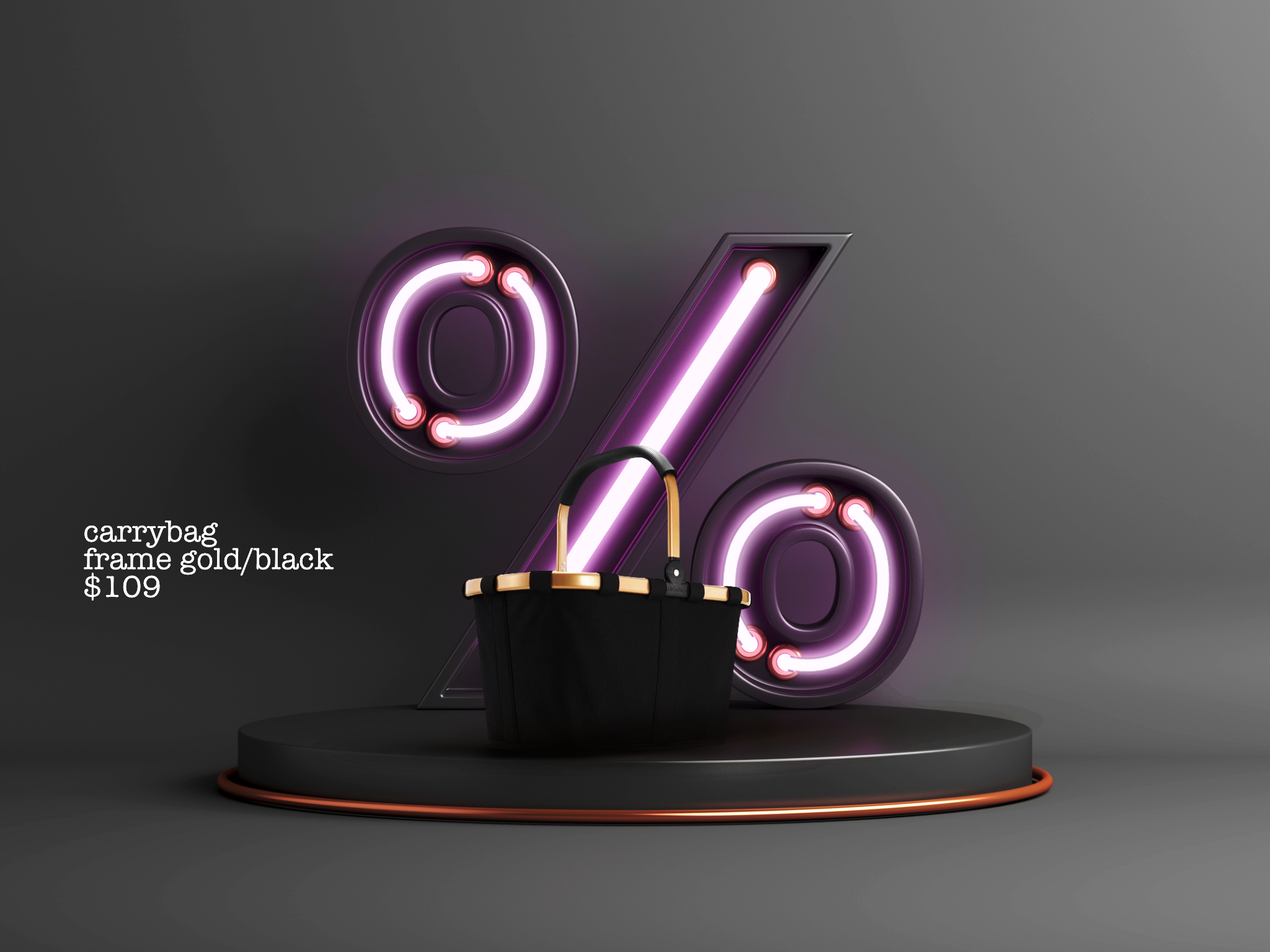 For Display Only Reisenthel Singapore Carrybag Frame Gold Black
