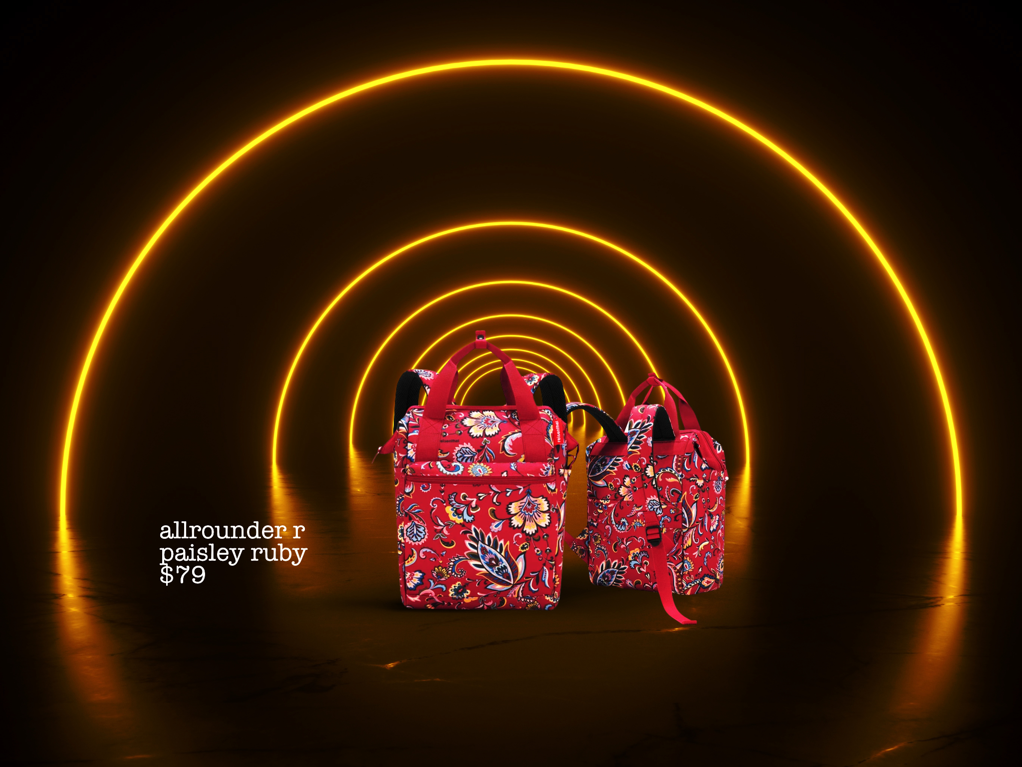 For Display Only Reisenthel Singapore Allrounder R Paisley Ruby