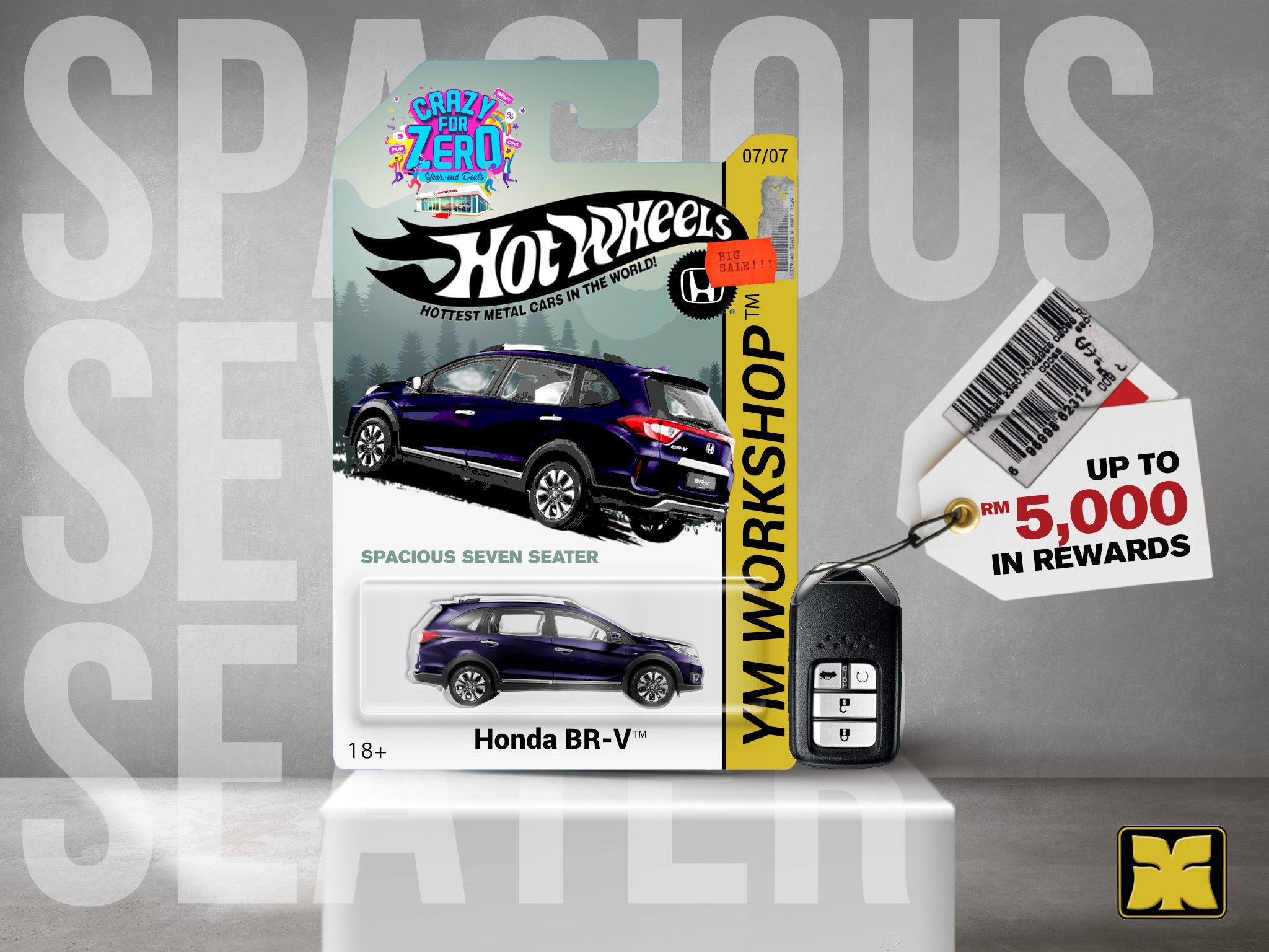 Honda Hot Wheels Yong Ming Motor Honda Malaysia October 2021 Crazy For Zero Promotion BR-V
