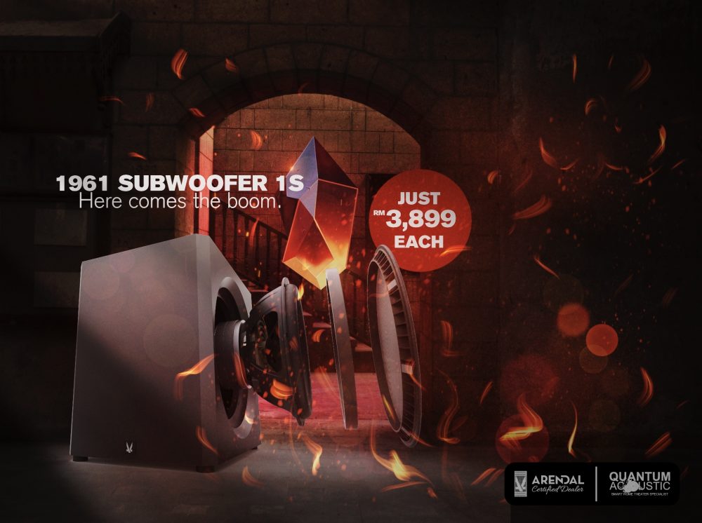 The Inferno Quantum Acoustic AV Malaysia Arendal Sound 1961 Subwoofer 1S Here comes the boom.