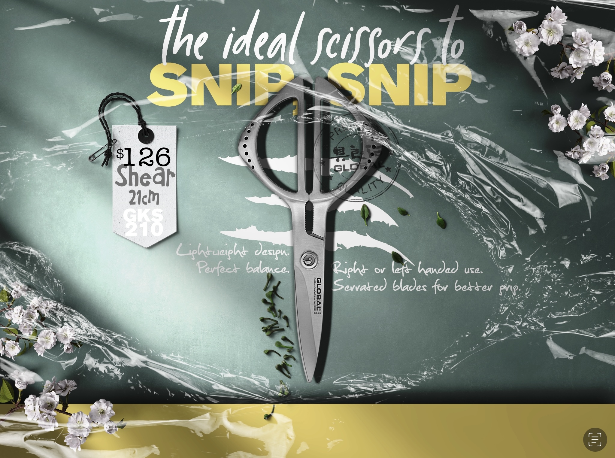 Break of Dawn Global Knives Singapore GKS-210 Kitchen Shears