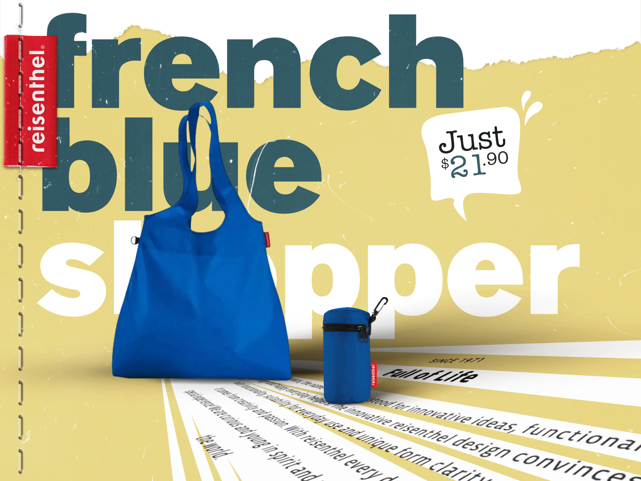 Actually Reisenthel Singapore French Blue Shopper