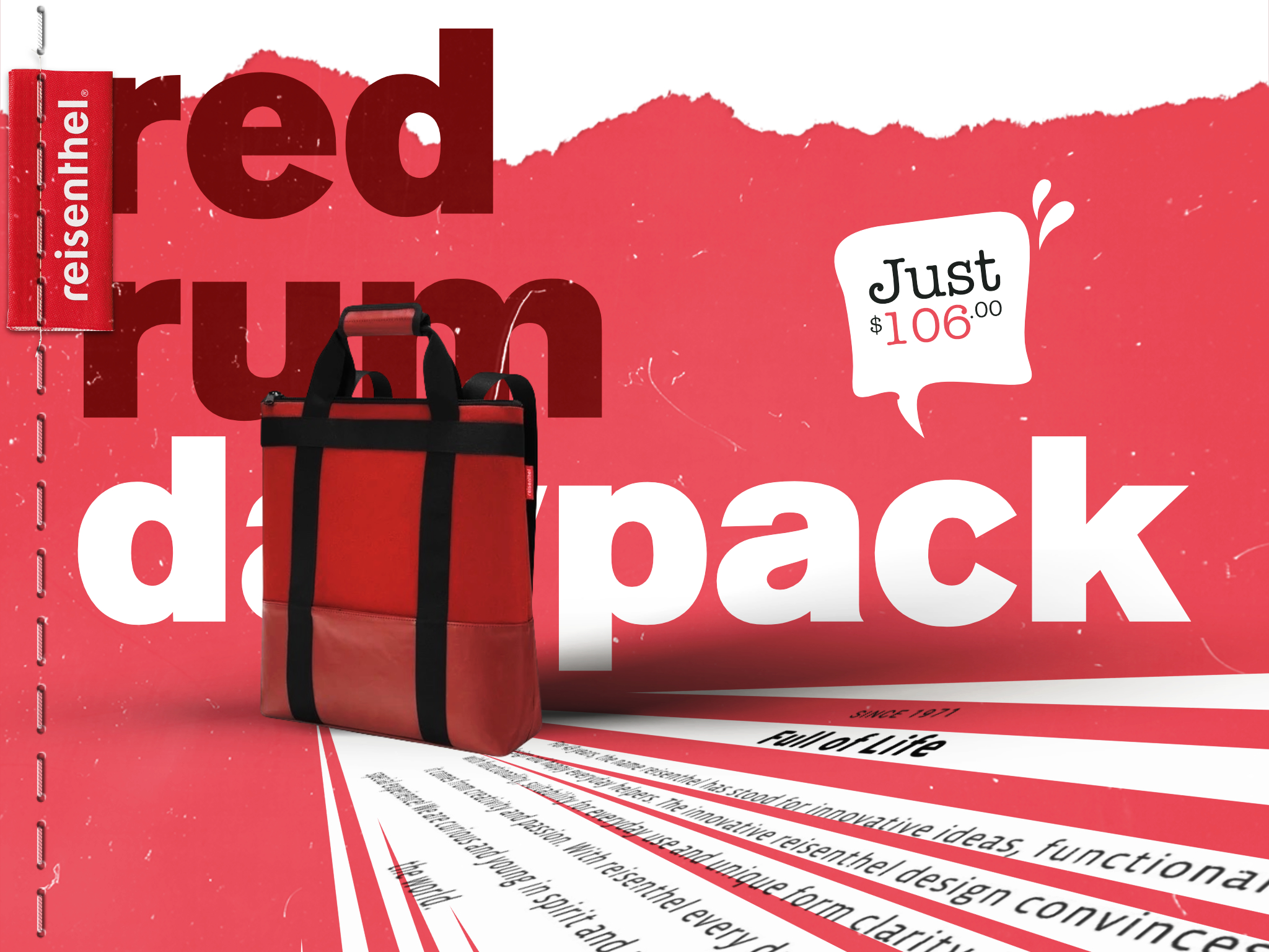 Actually Reisenthel Singapore Red Rum Daypack