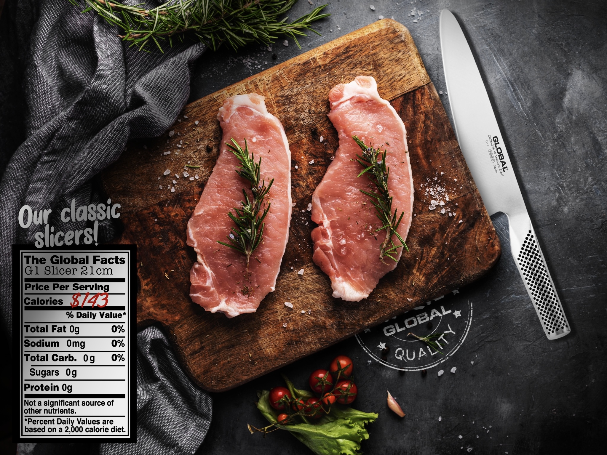 Roasted Vices Global Knives Singapore Our Classic Slicers