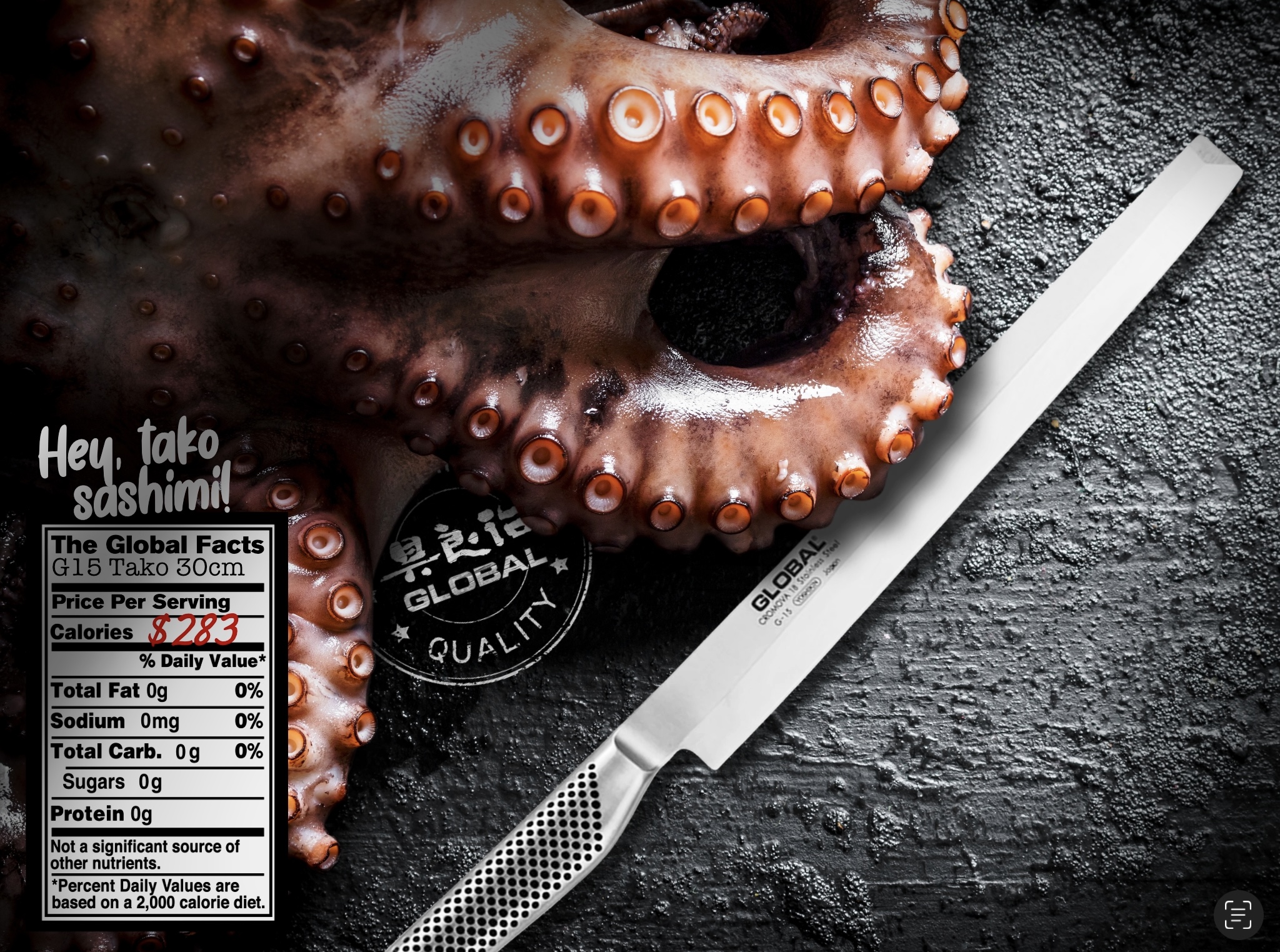 Roasted Vices Global Knives Singapore Hey Tako Sashimi