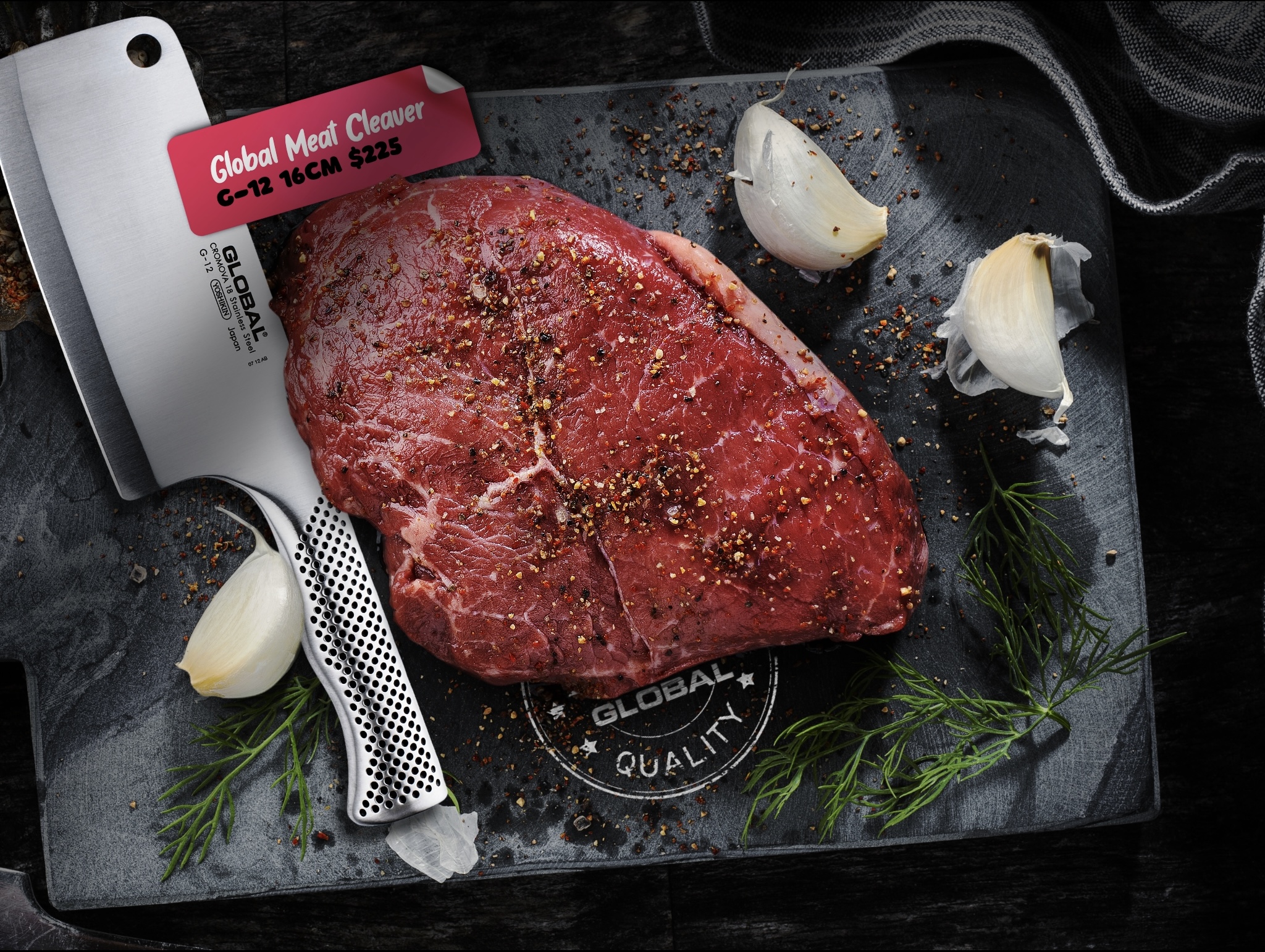 Fishmonger Global Knives Singapore G-12 Global Meat Cleaver