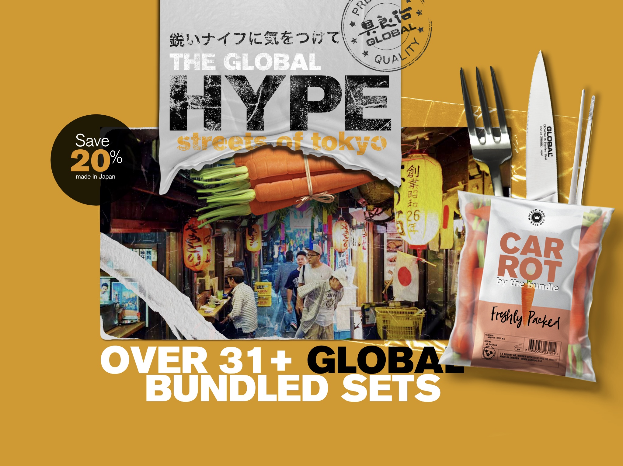 Streets ofT Tokyo Global Knives Singapore Bundled Sets