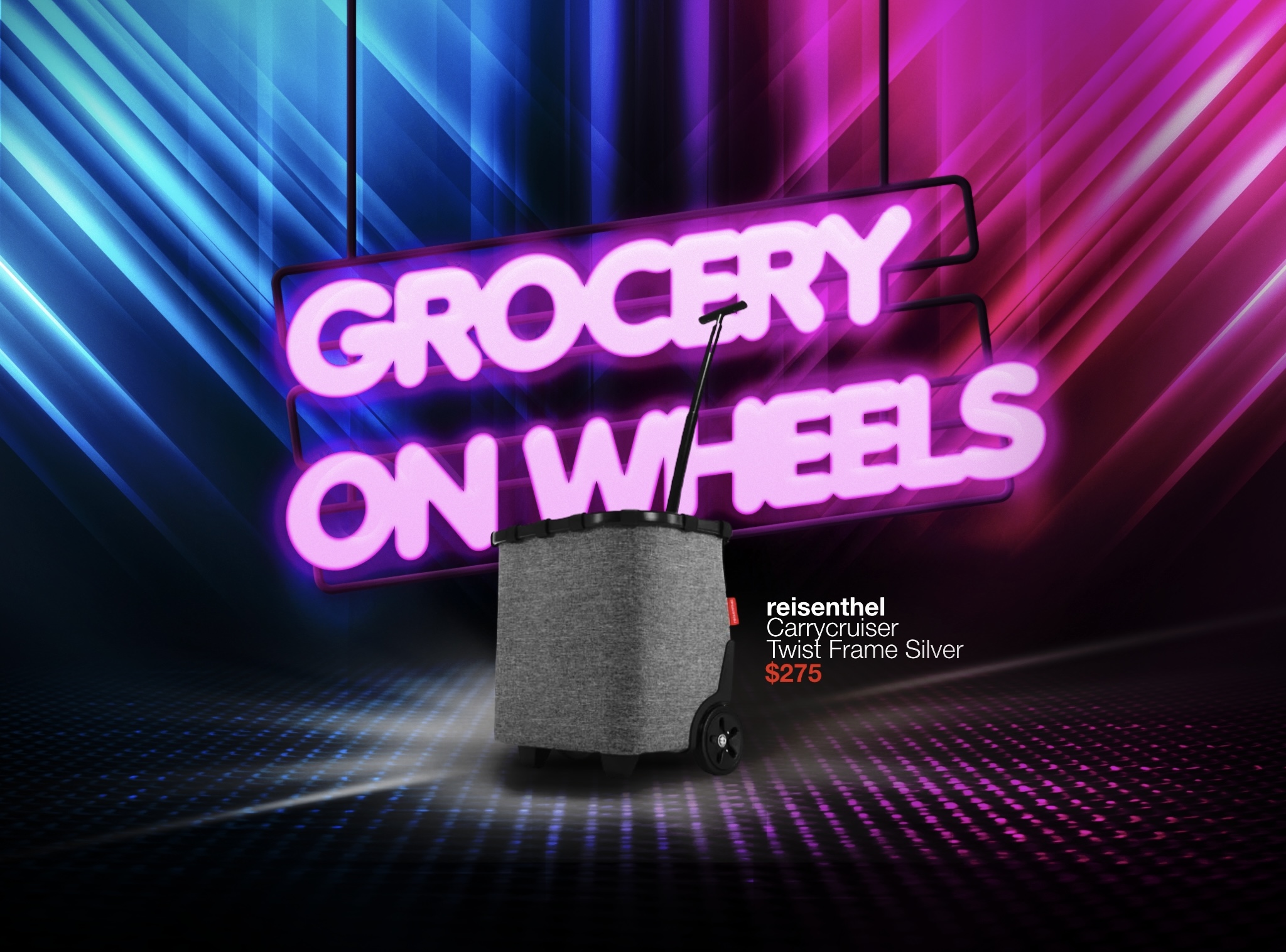 Grocery on Wheels Reisenthel Singapore Carrycruiser Frame Twist Silver