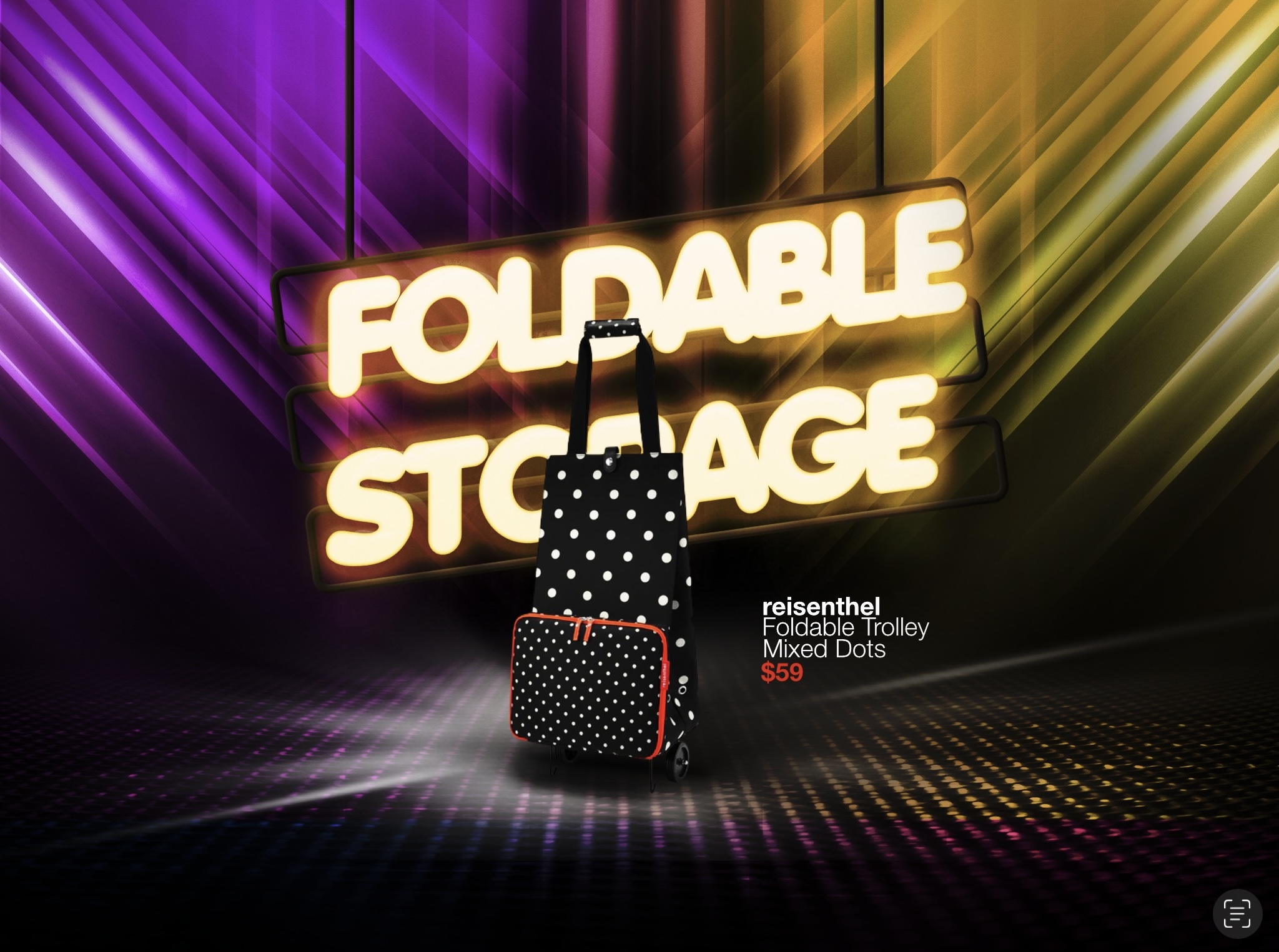 Grocery on Wheels Reisenthel Singapore Foldable Trolley Mixed Dots