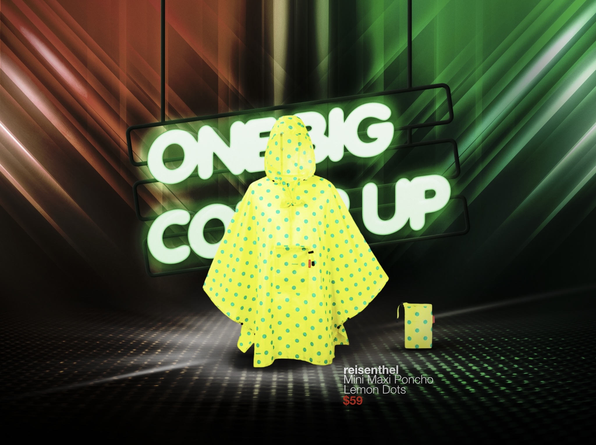 Grocery on Wheels Reisenthel Singapore Mini Maxi Poncho Lemon Dots