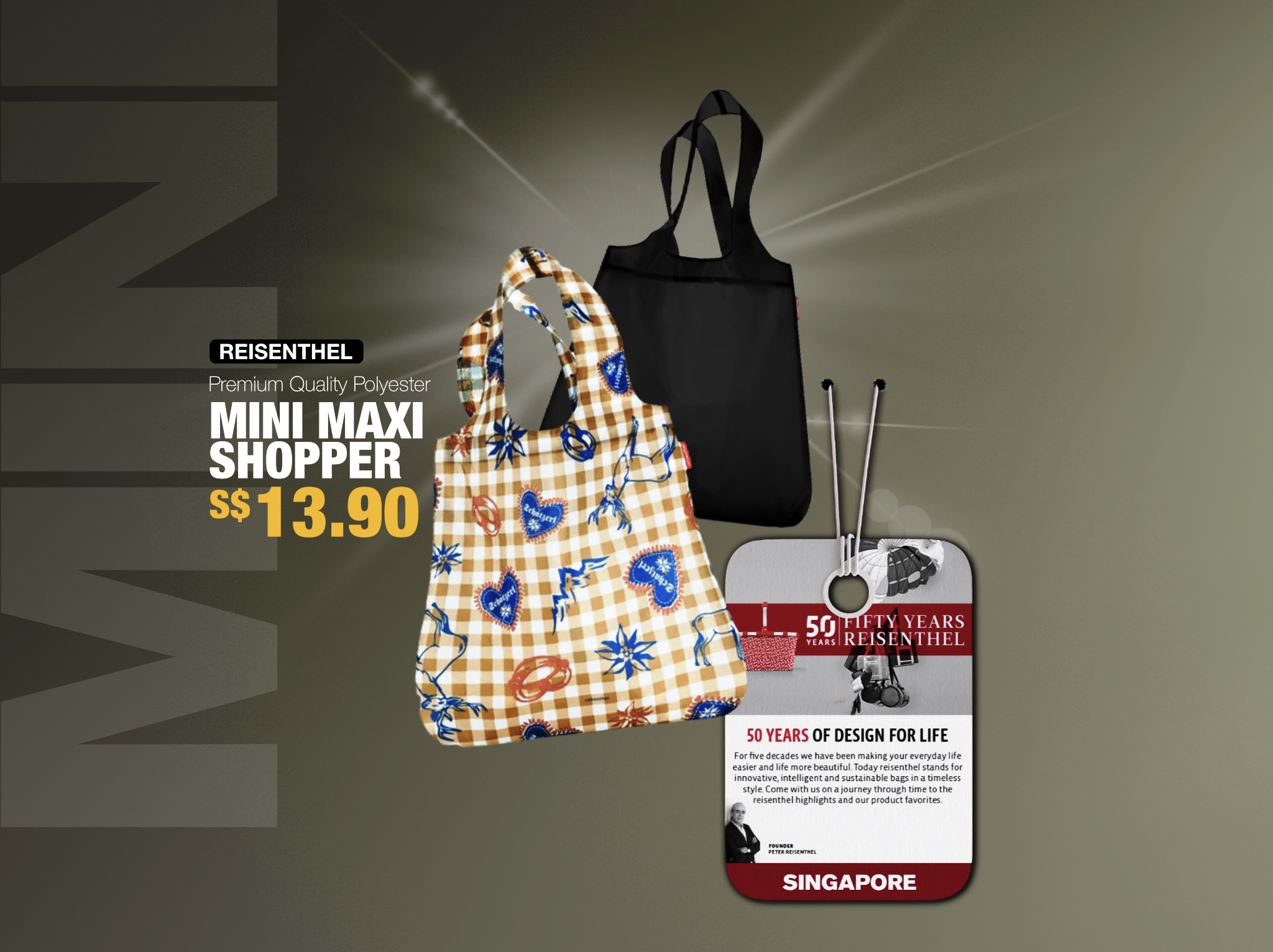 Design for Life Reisenthel Singapore Mini Maxi Shopper