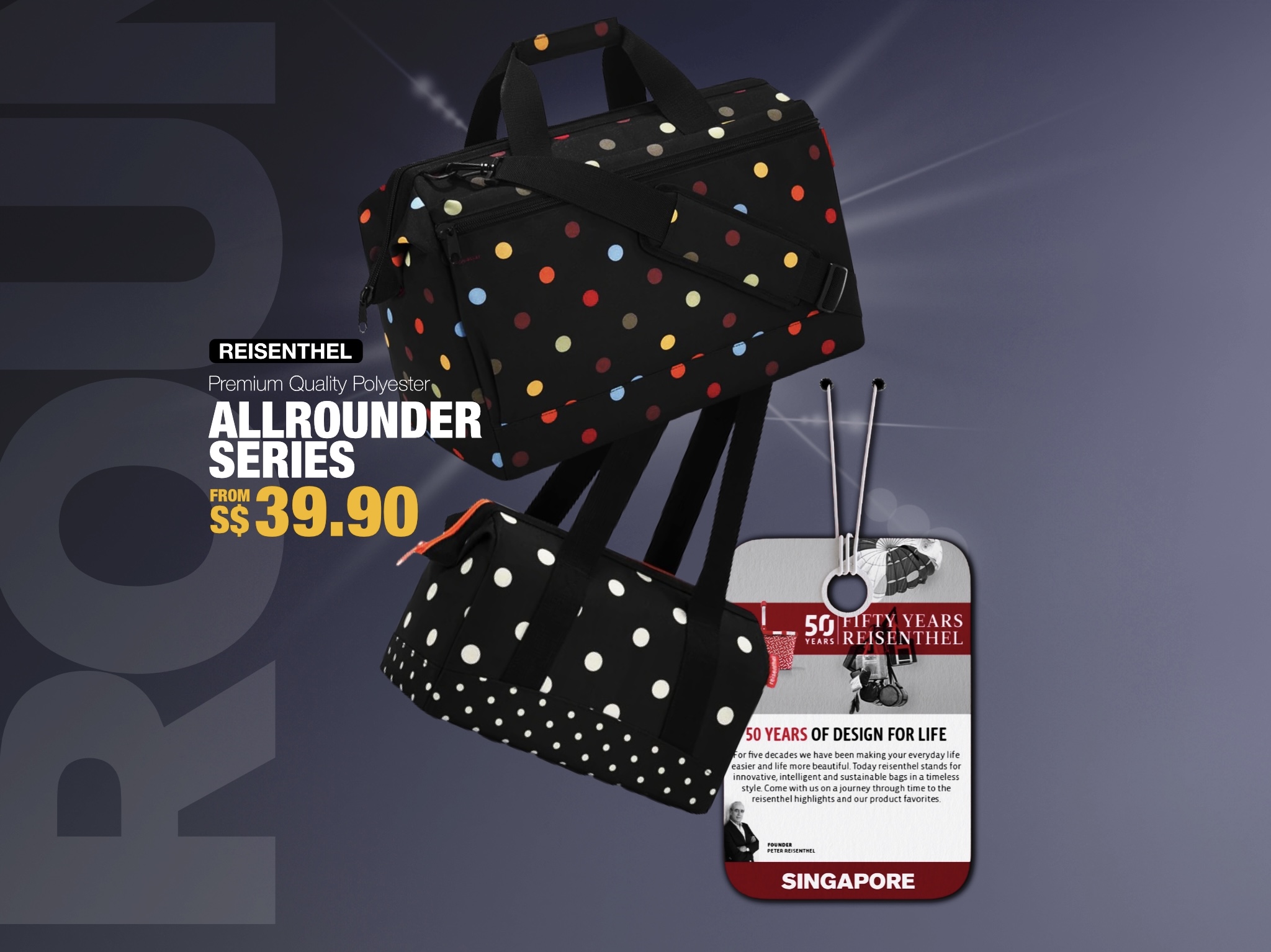 Design for Life Reisenthel Singapore Allrounder L Dots