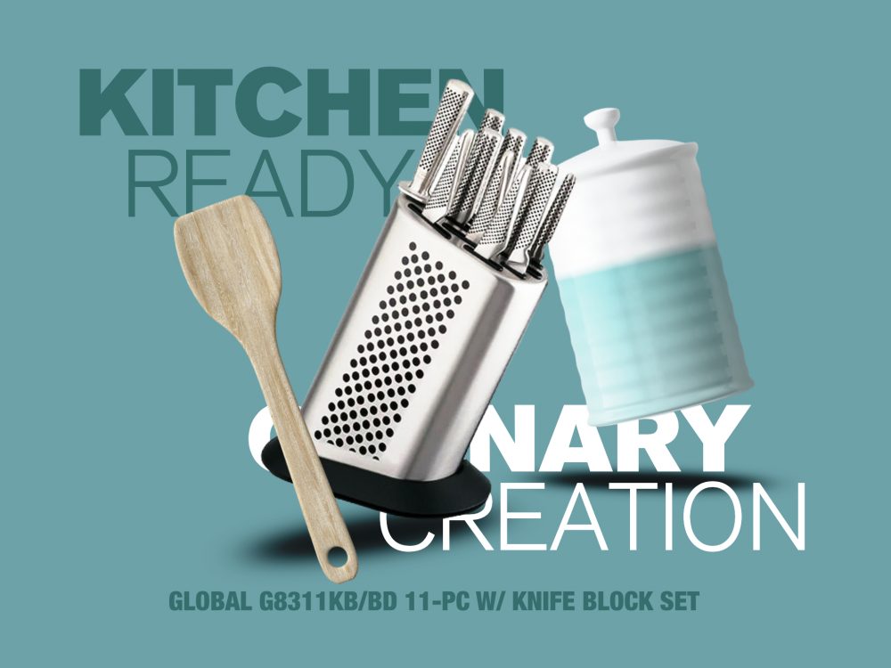 Sierra Six Global Knives Singapore G-8311KB/BD 11-Pc Set with Knife Block