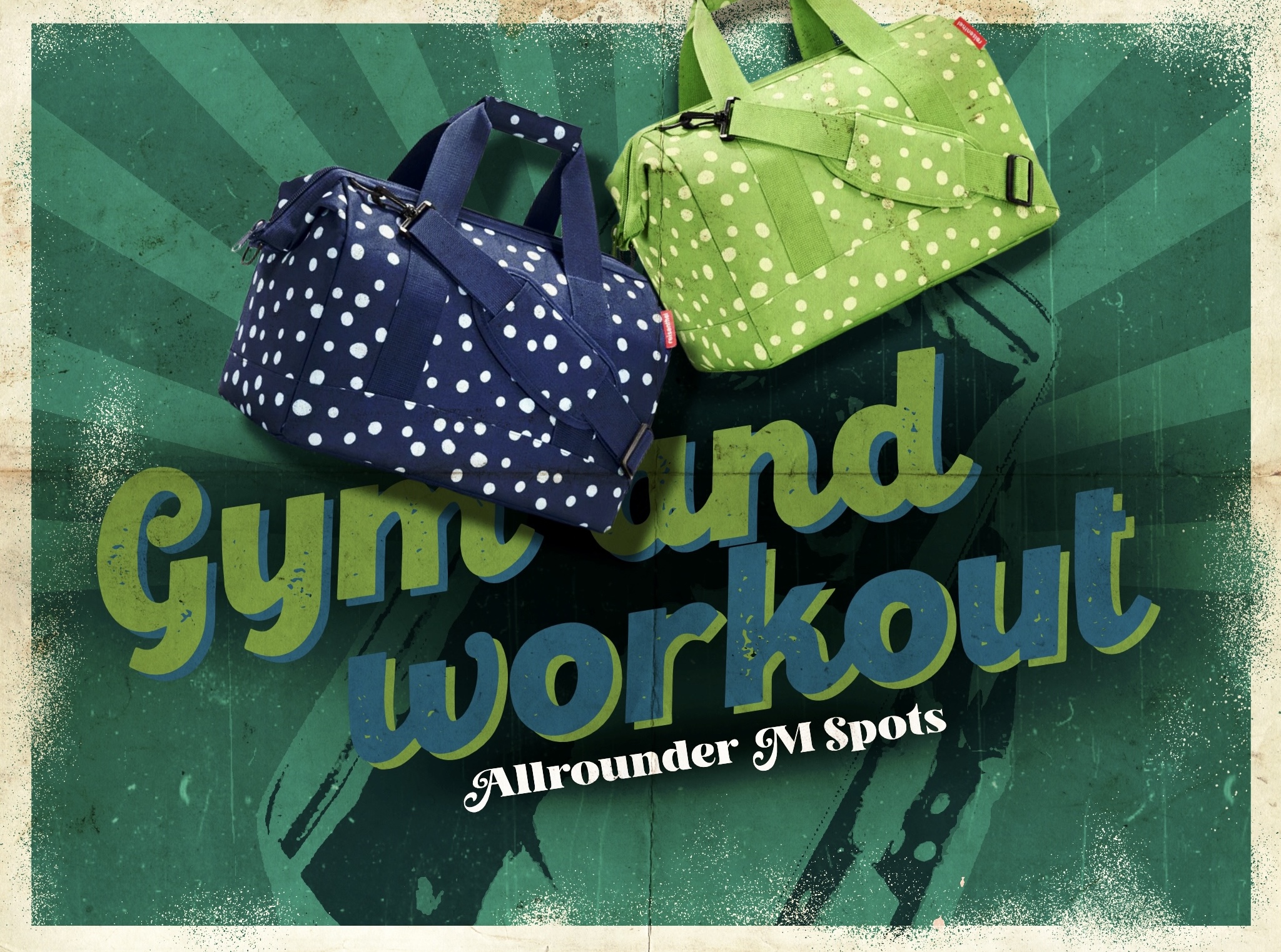 Statement Piece Reisenthel Singapore Allrounder M Spots Navy and Spots Green
