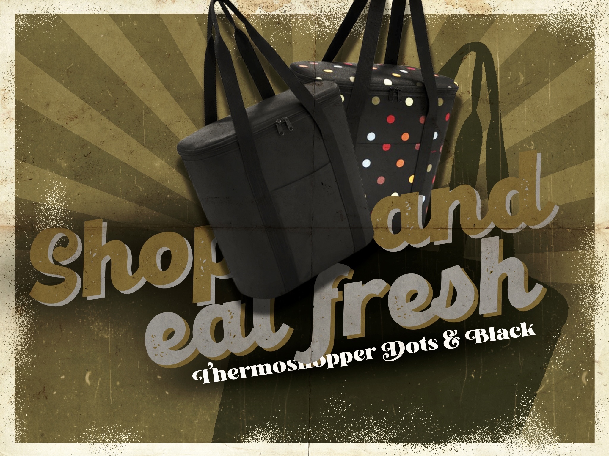 Statement Piece Reisenthel Singapore Thermoshopper Dots and Black