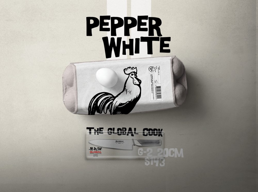Pepper White Global Knives Singapore G-2 Knife