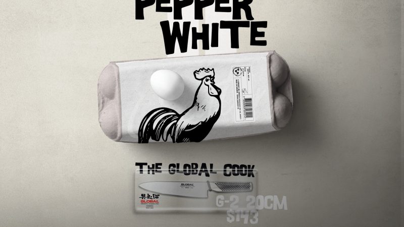 Pepper White Global Knives Singapore G-2 Knife