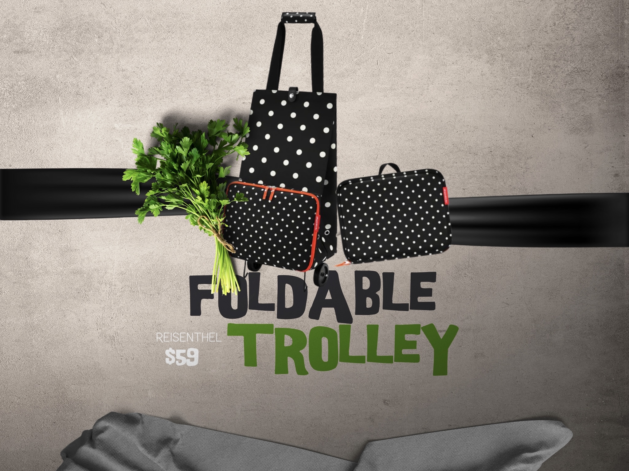Half Past Nine Reisenthel Singapore Foldable Trolley