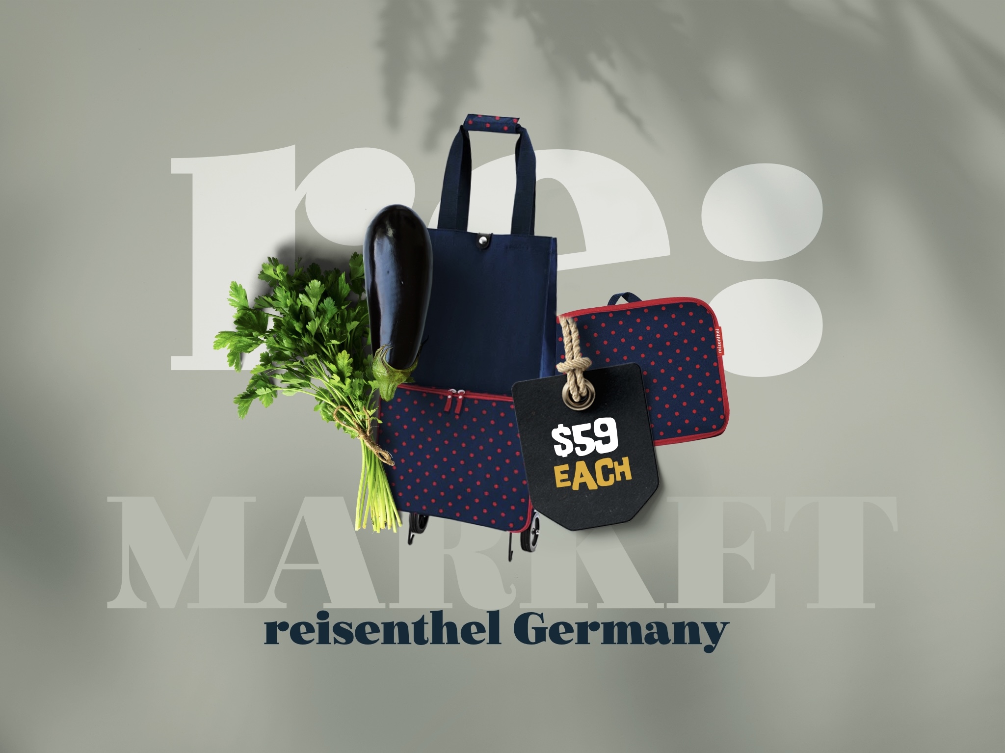 Kofi & Kreem Reisenthel Singapore Foldable Trolley