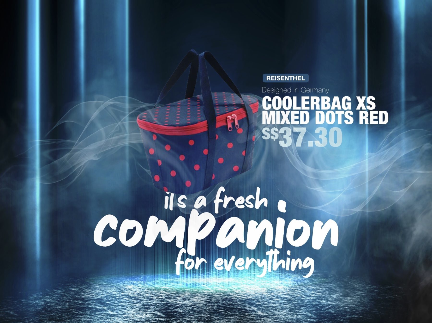 Prescription Reisenthel Singapore Coolerbag XS Mixed Dots Red