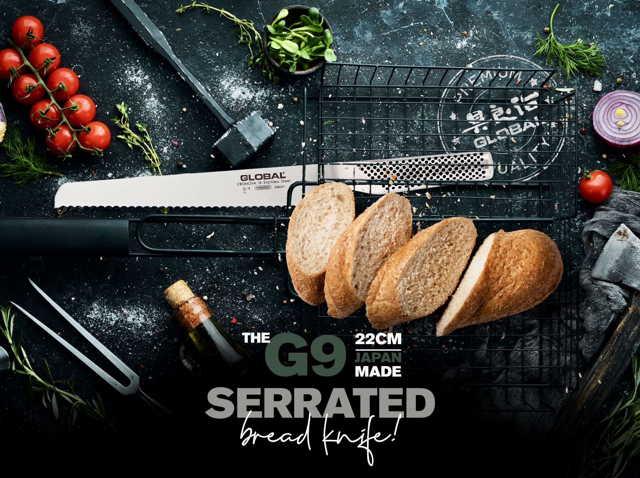 Carpe Noctis Global Knives Singapore G-9 Serrated Bread Knife