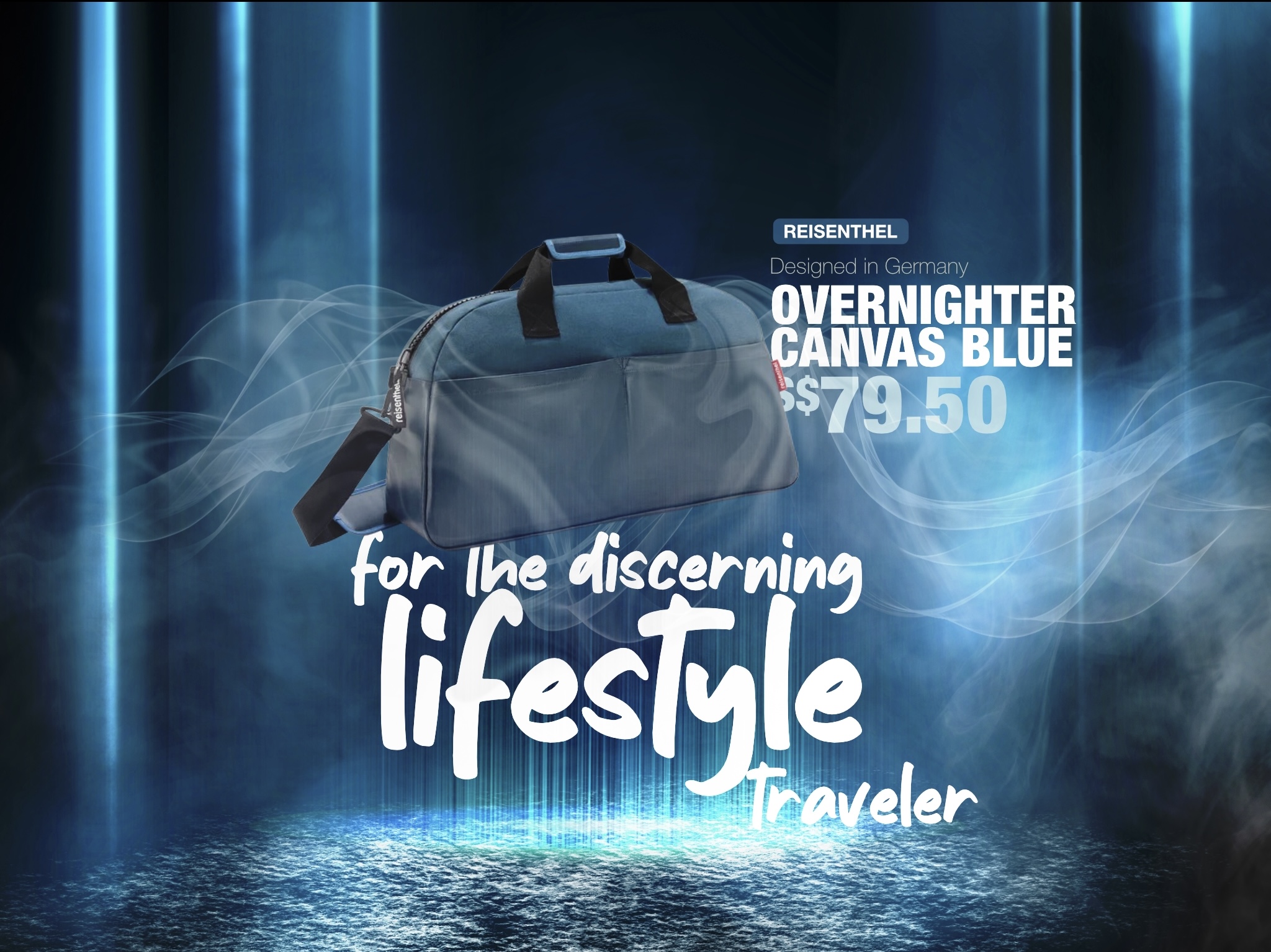 Prescription Reisenthel Singapore Overnighter Canvas Blue