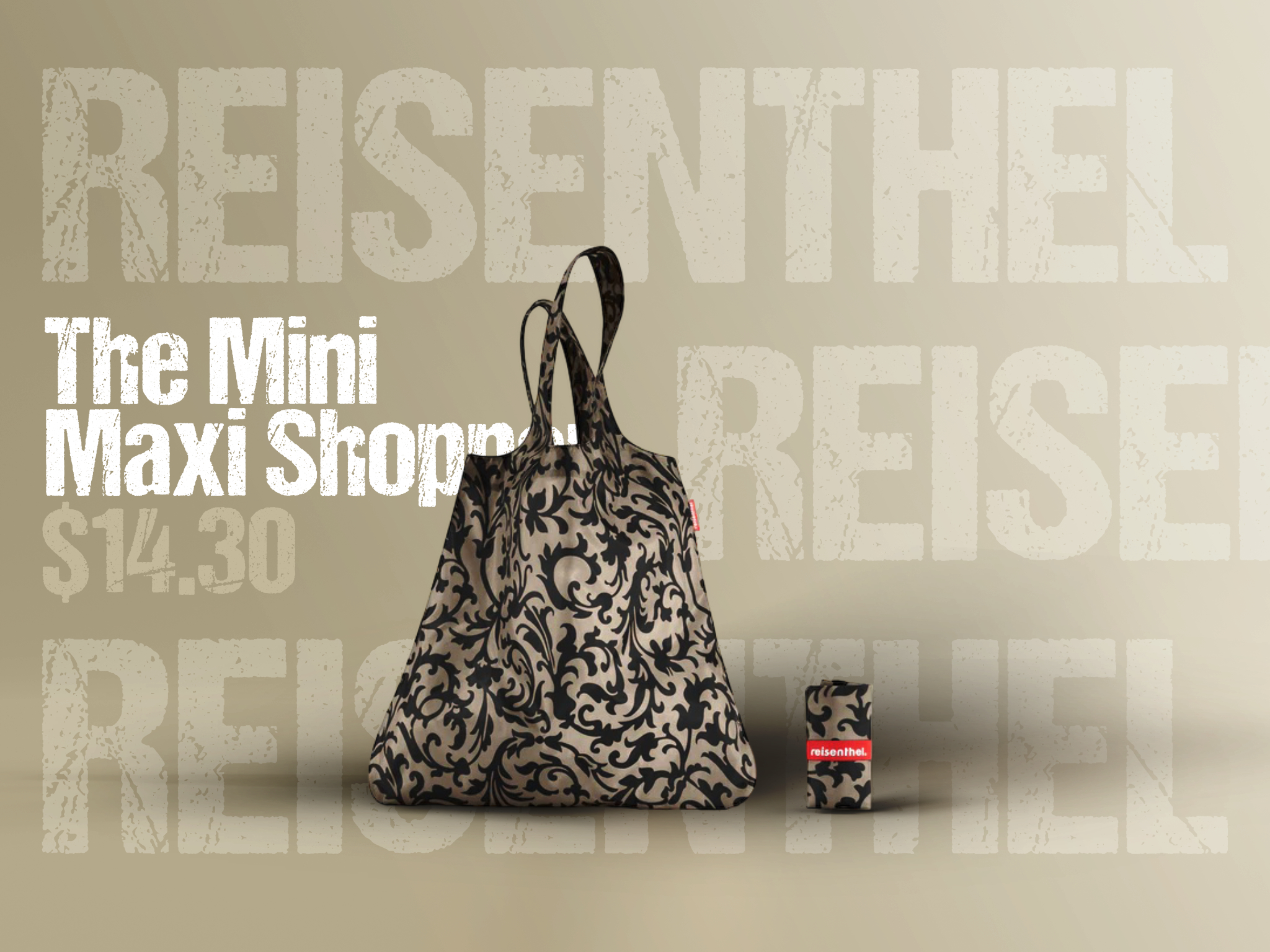 Baroque Taupe Reisenthel Singapore The Mini Maxi Shopper Baroque Taupe